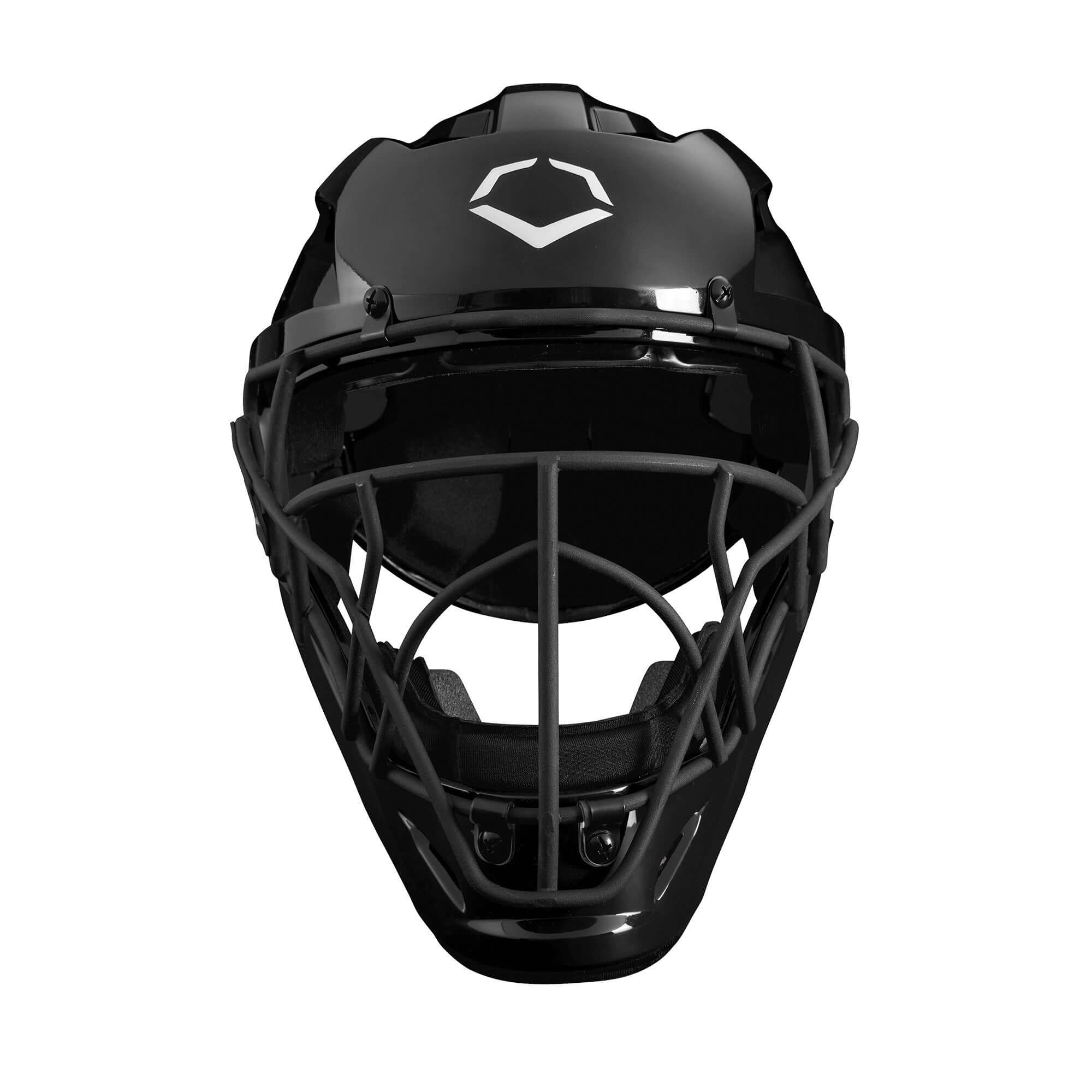 Evoshield Prosrz Catchers Helmet Solid Black Front View