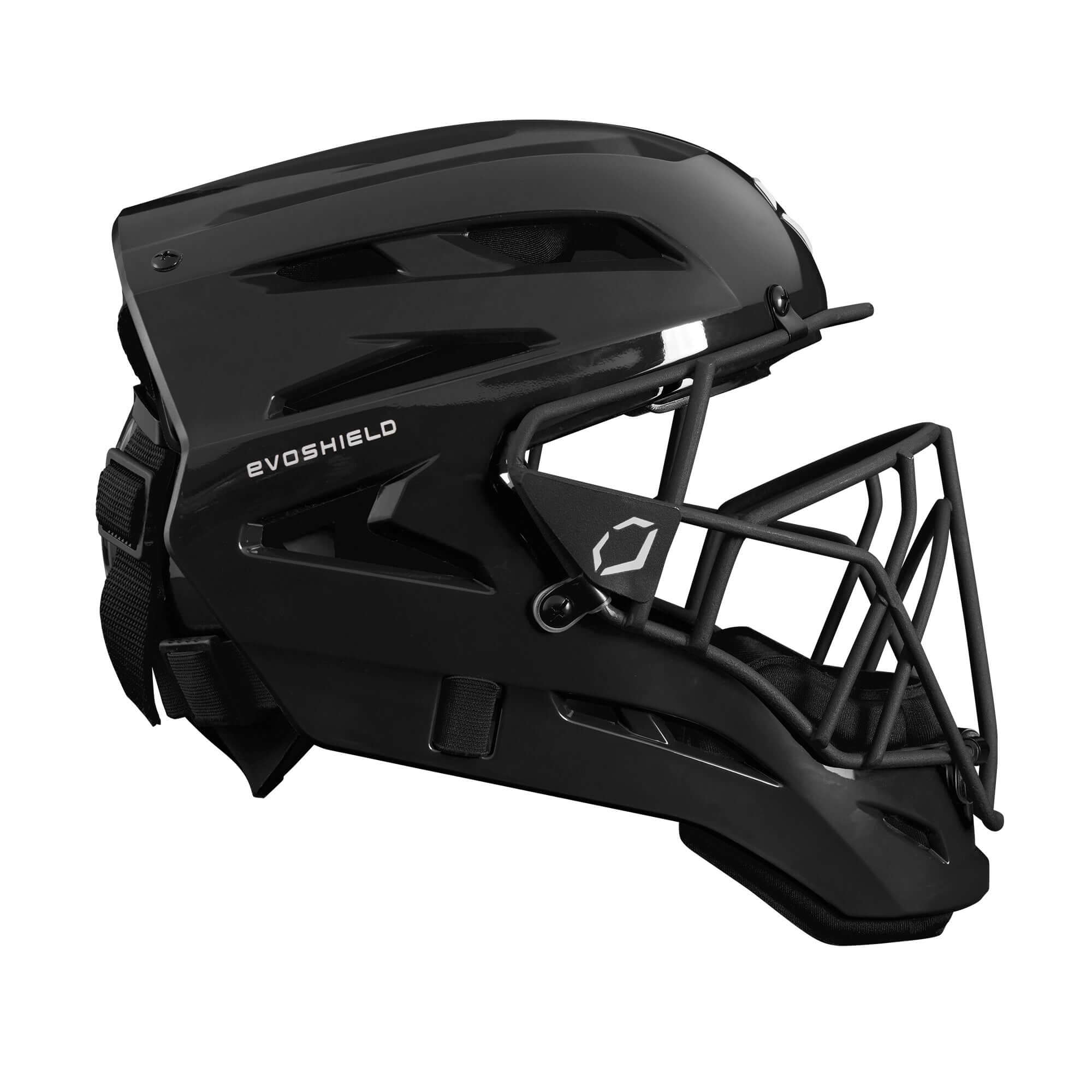 Evoshield Prosrz Catchers Helmet Solid Black Front View