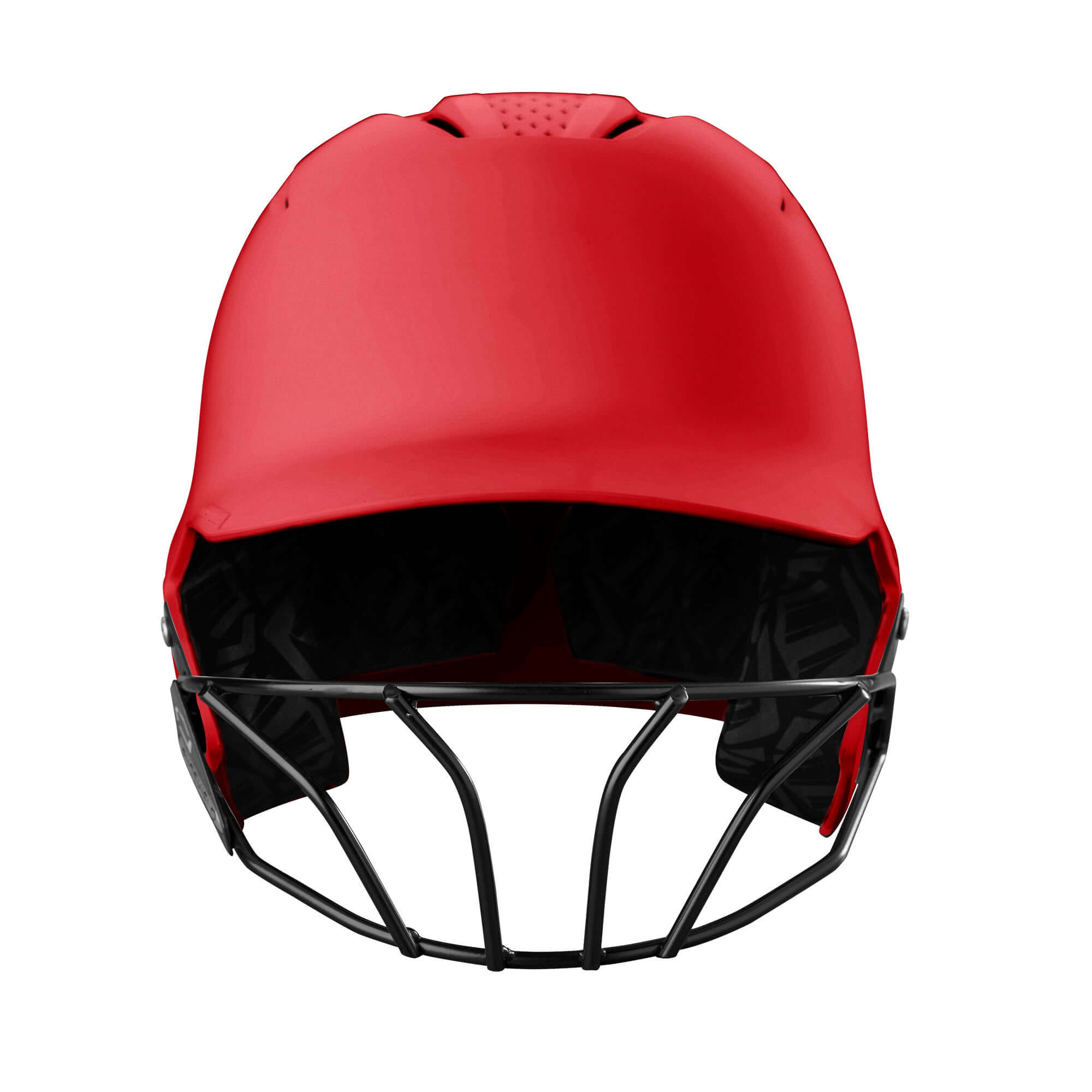 Evoshield XVT 2.0 matte red batting helmet with facemask, designed for comfort and protection at the plate.