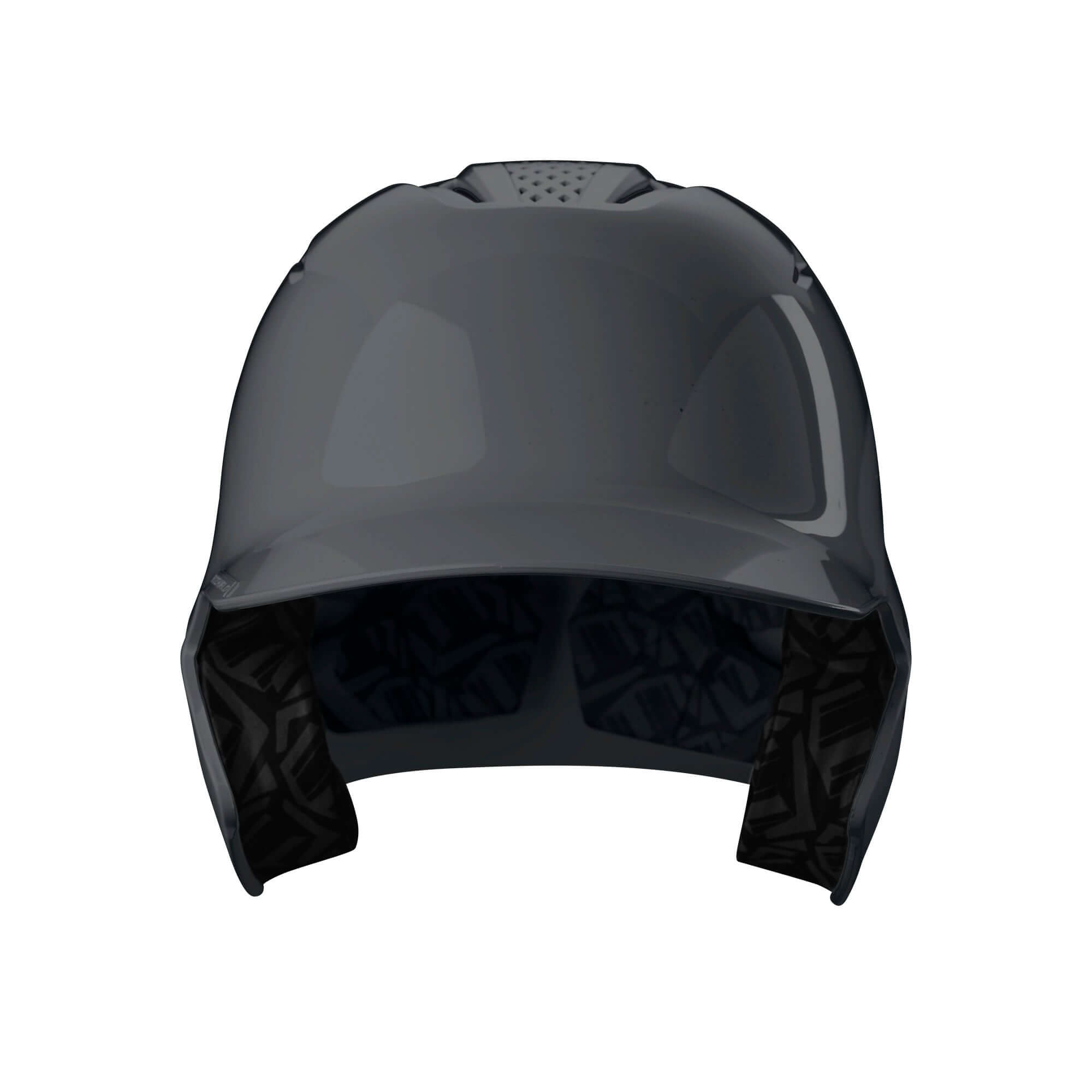 Evoshield XVT 2.0 Batting Helmet in glossy charcoal, featuring a sleek design and compression-molded pads for comfort.