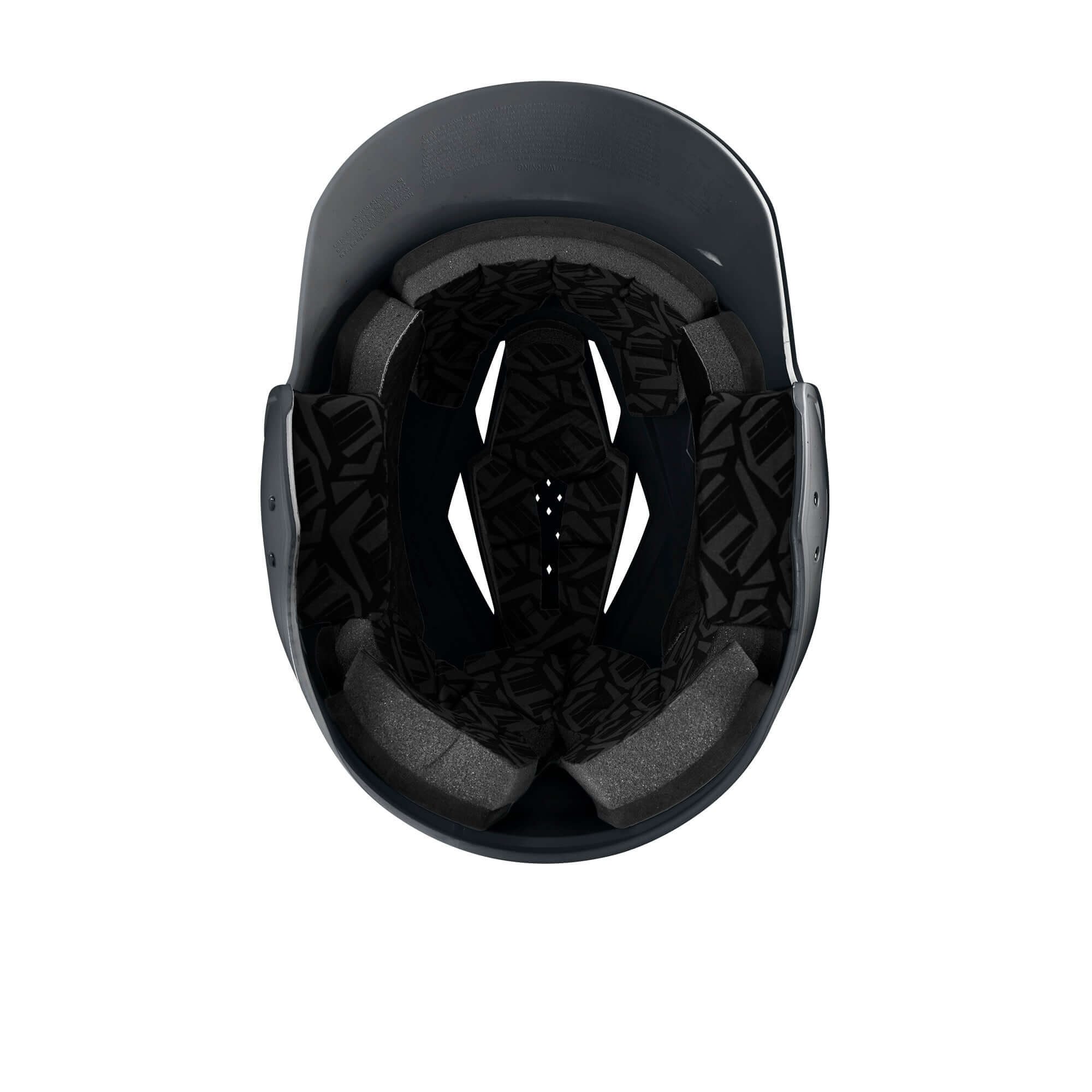 Interior view of Evoshield XVT 2.0 batting helmet showcasing compression-molded padding for comfort and protection.