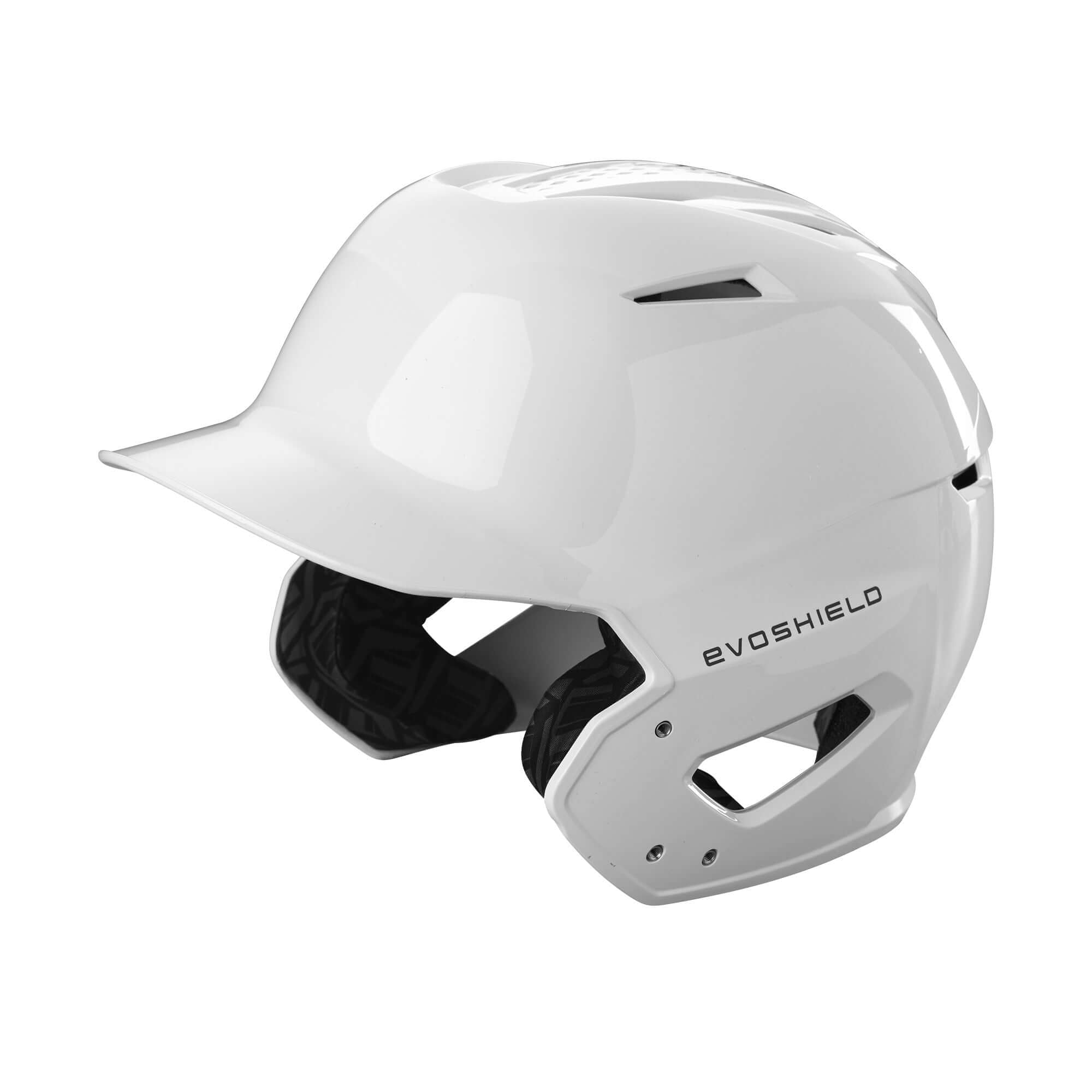 Evoshield XVT 2.0 Glossy Batting Helmet Team White with dual-density padding