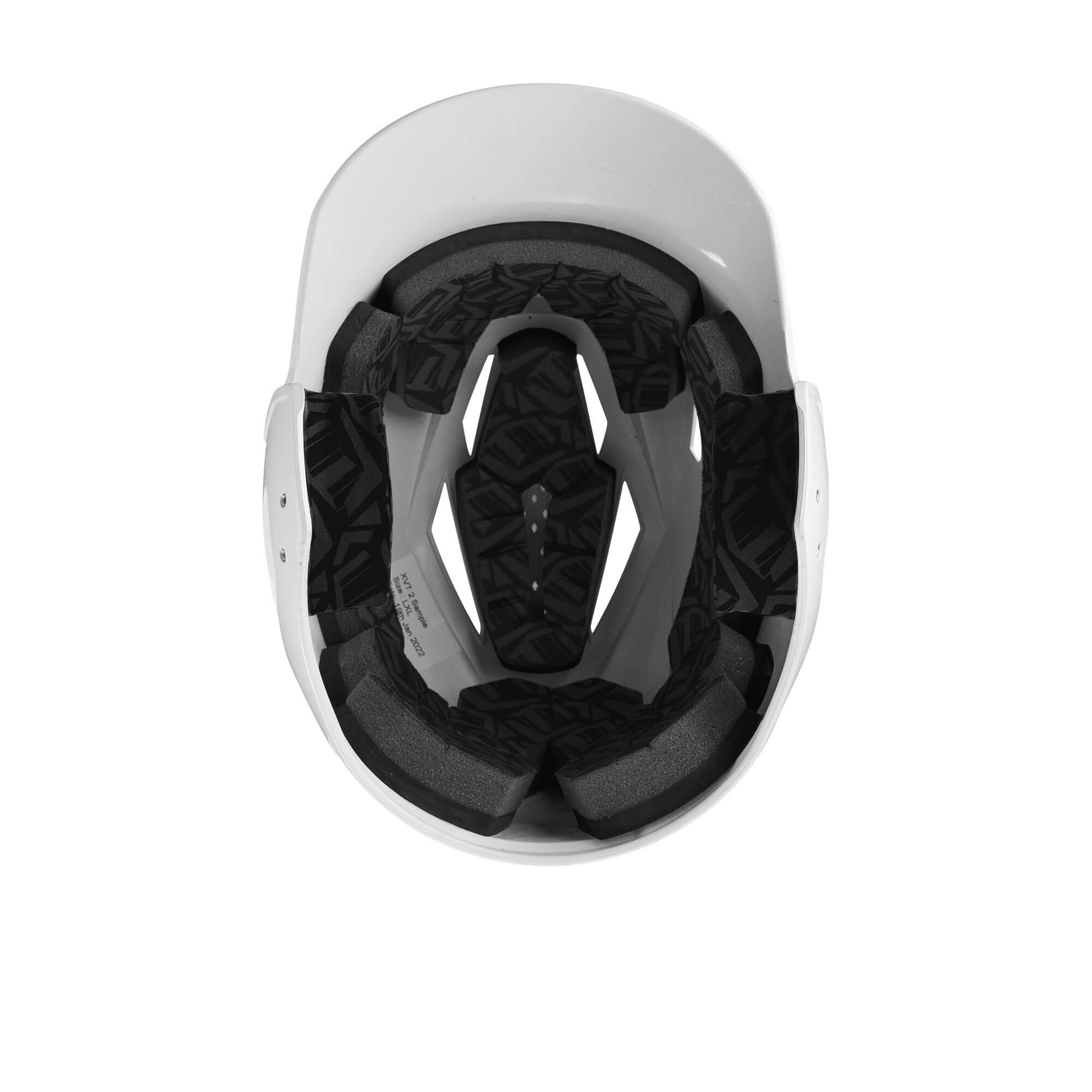 Evoshield XVT 2.0 Glossy Batting Helmet Team White with dual-density padding
