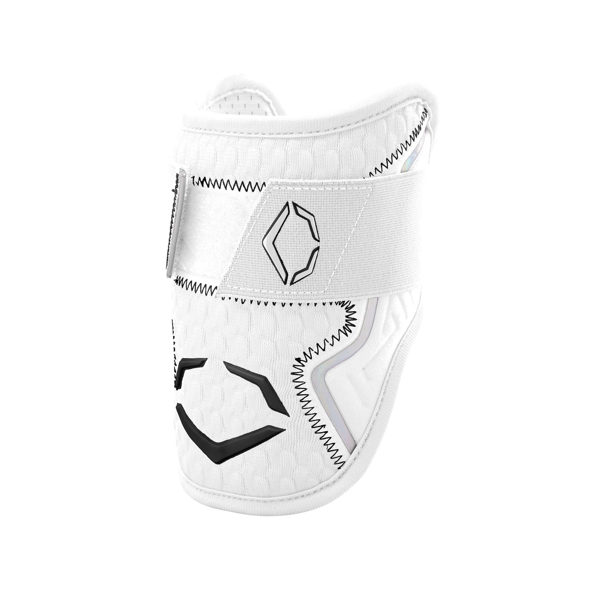 Evoshield Pro-SRZ 2.0 Batter's Elbow Guard White with Gel-to-Shell Technology for custom fit and maximum protection.
