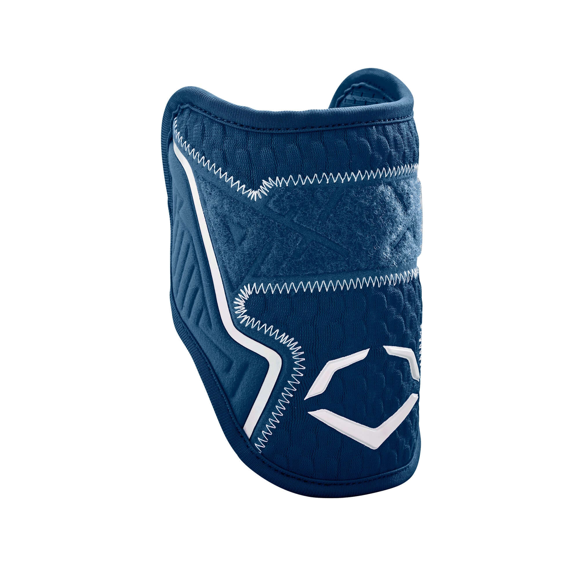 Navy Evoshield Pro-SRZ 2.0 Batter's Elbow Guard with Gel-to-Shell Technology for custom fit and increased coverage.