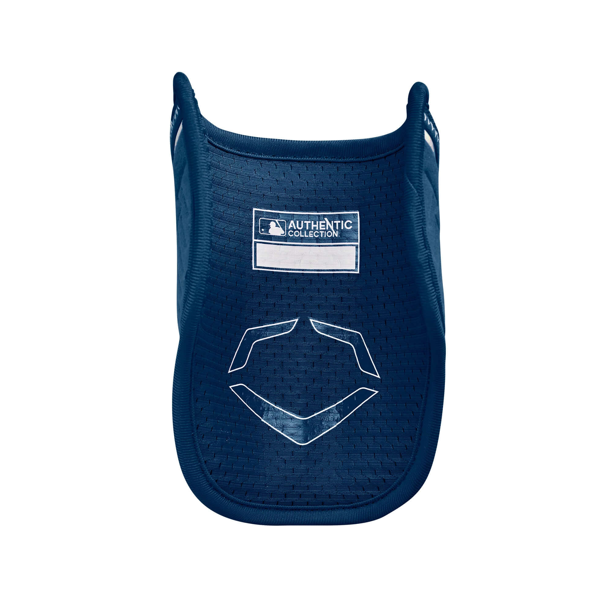 Navy Evoshield Pro-SRZ 2.0 Batter's Elbow Guard with Gel-to-Shell Technology for custom fit and increased coverage.