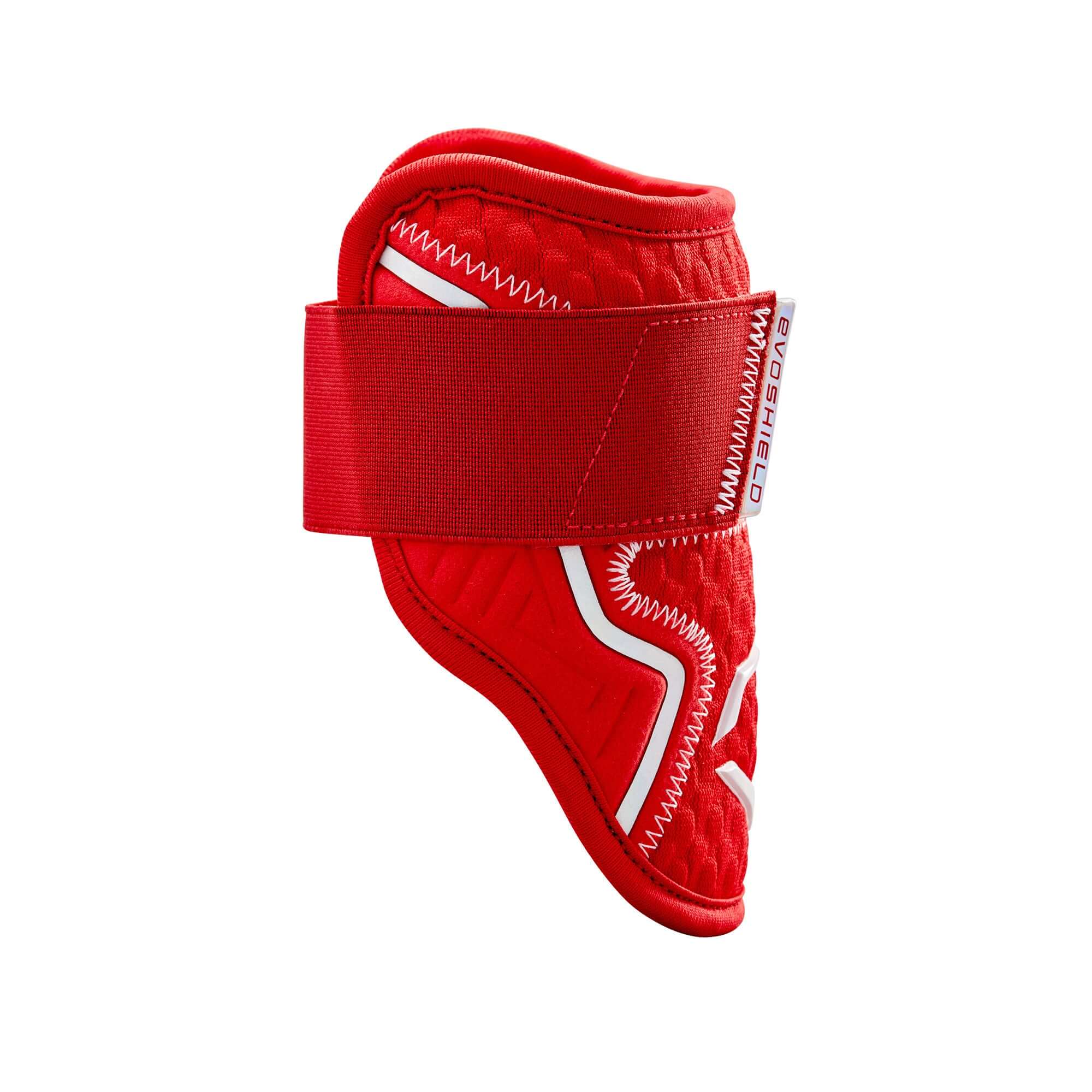 Evoshield Pro-SRZ 2.0 Elbow Guard in Scarlet, designed for maximum protection and comfort for batters.
