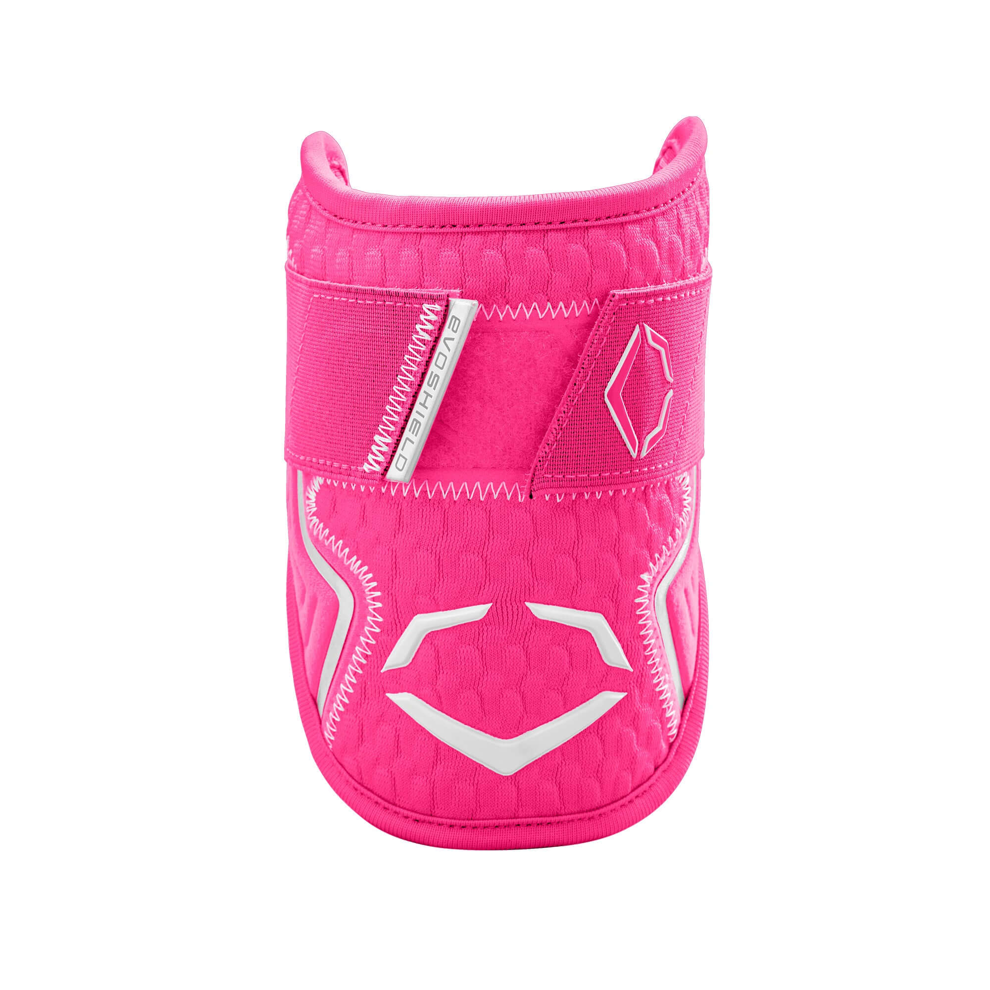 Evoshield Pro-SRZ 2.0 Batter's Elbow Guard in vibrant pink, showcasing innovative Gel-to-Shell® Technology for optimal protection.