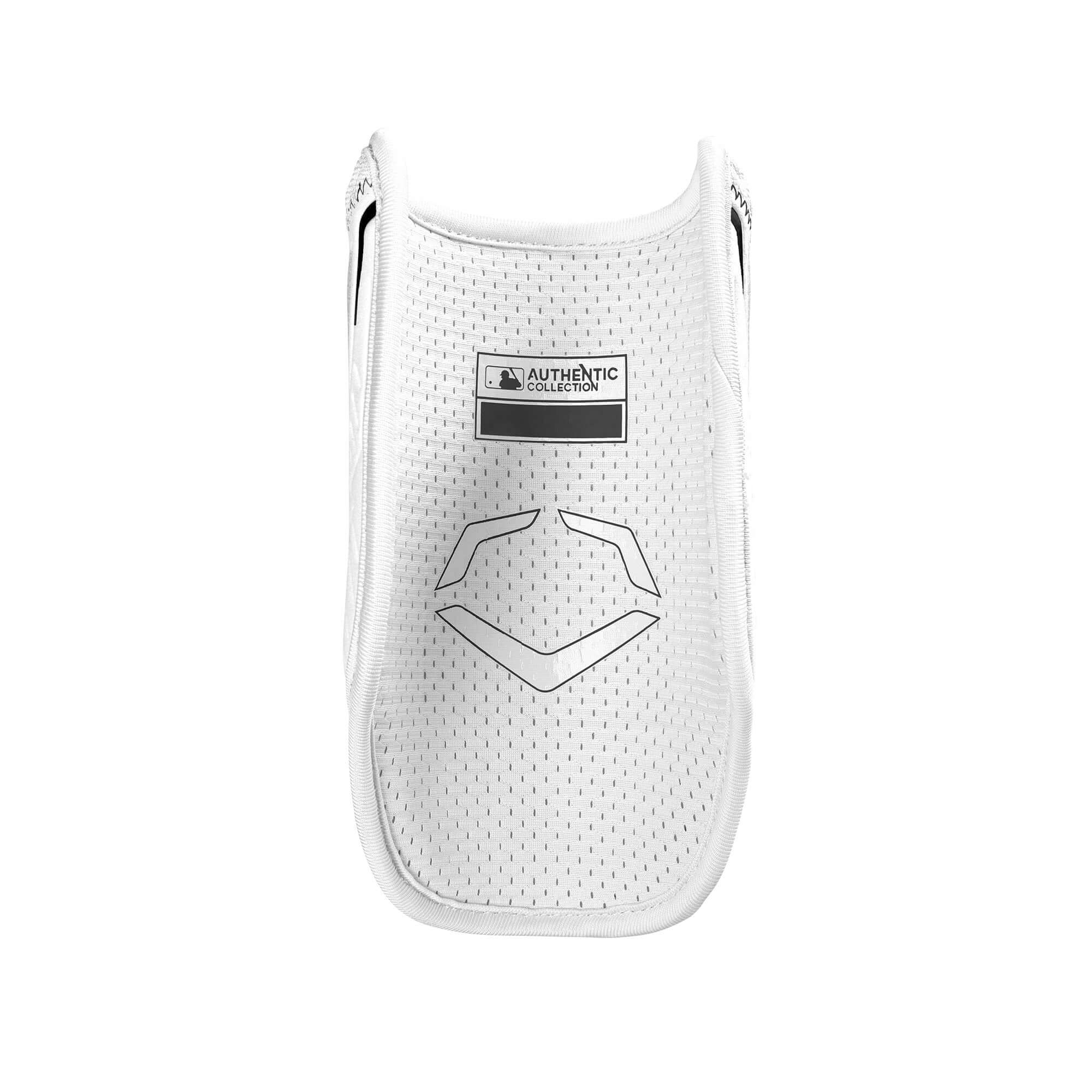 Evoshield Pro-SRZ 2.0 Batter's Double Strap Elbow Guard White, custom fit, high protection.