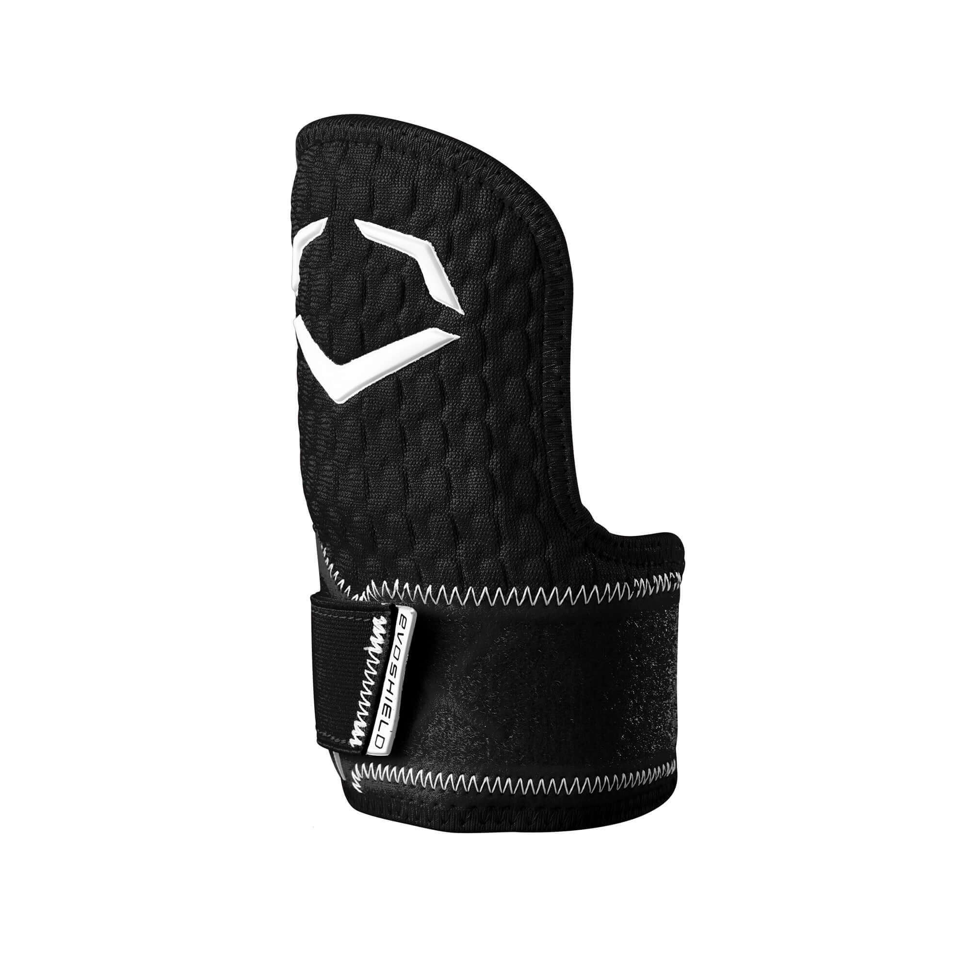 Evoshield Pro-SRZ 2.0 Batter’s Hand Guard in black, showcasing innovative Gel-to-Shell Technology for ultimate protection.