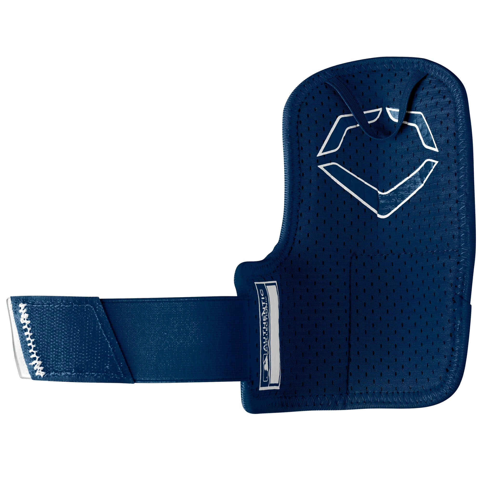 Evoshield Pro-SRZ 2.0 Batter’s Hand Guard RHH in navy with Gel-to-Shell technology for optimal hand protection at the plate.
