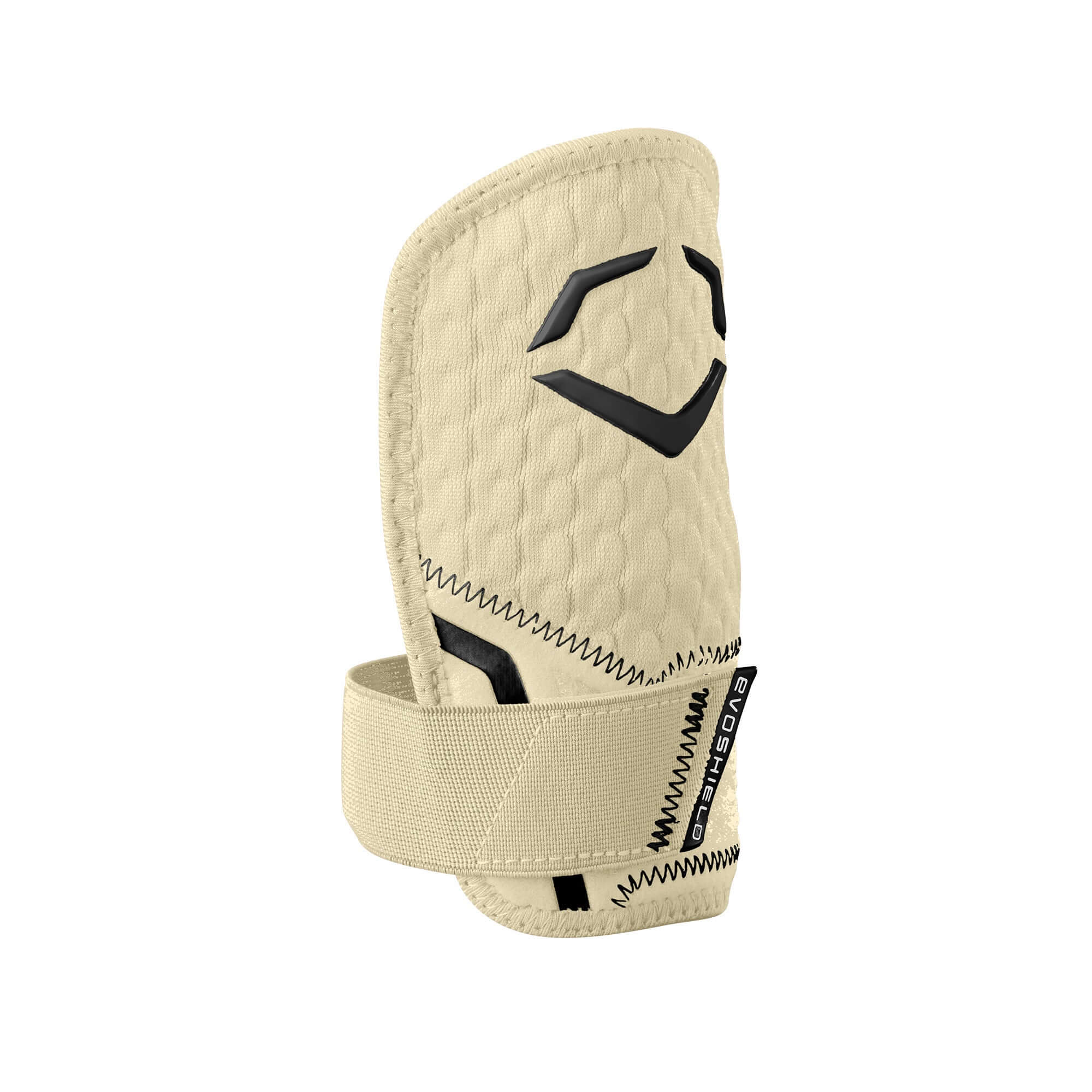 Evoshield Pro-SRZ 2.0 Batter’s Hand Guard in beige with Gel-to-Shell® Technology for enhanced batting protection.