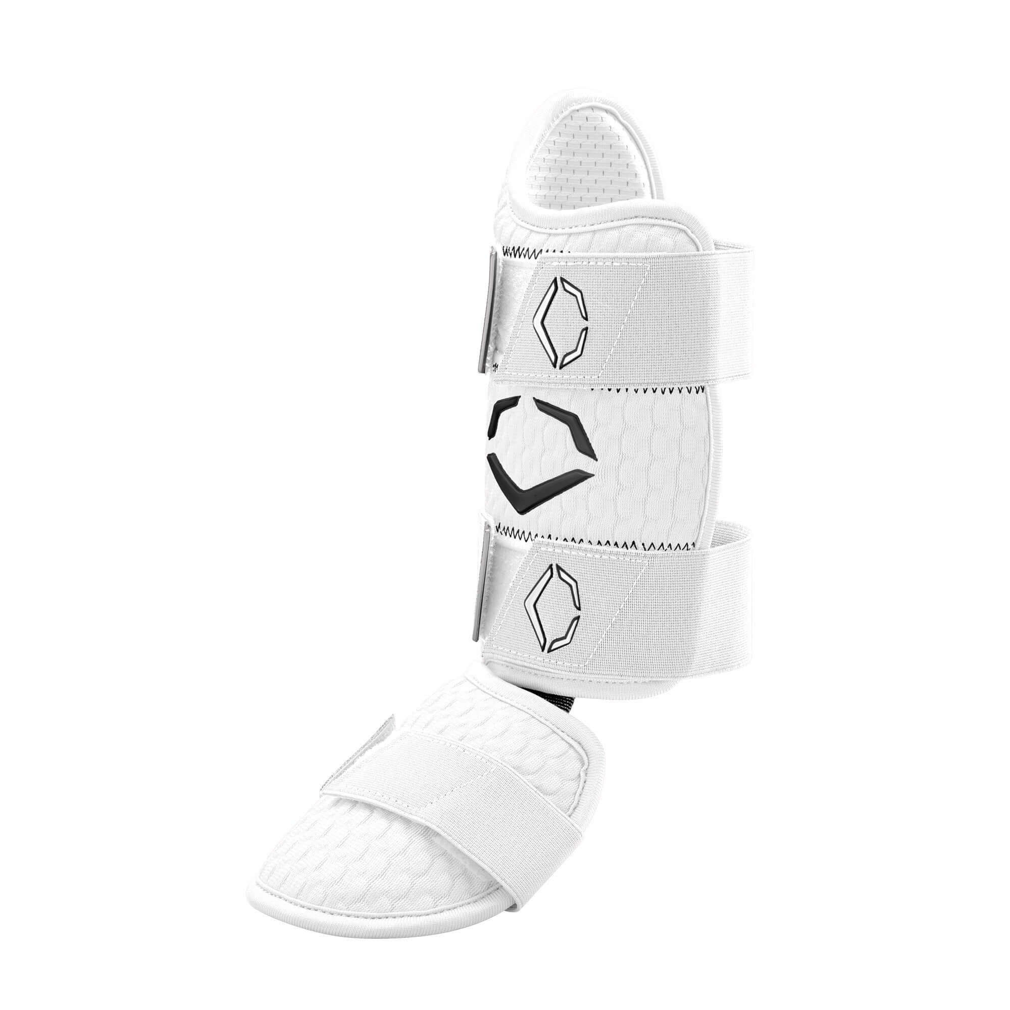 Evoshield PRO-SRZ 2.0 Batter's Leg Guard LHH in Sand color with iridescent accents and ergonomic design.