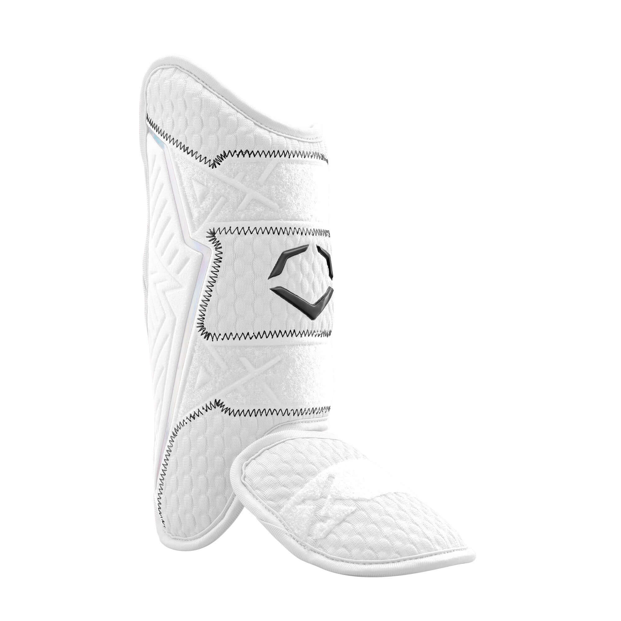 Evoshield PRO-SRZ 2.0 Batter's Leg Guard LHH in Sand color with iridescent accents and ergonomic design.
