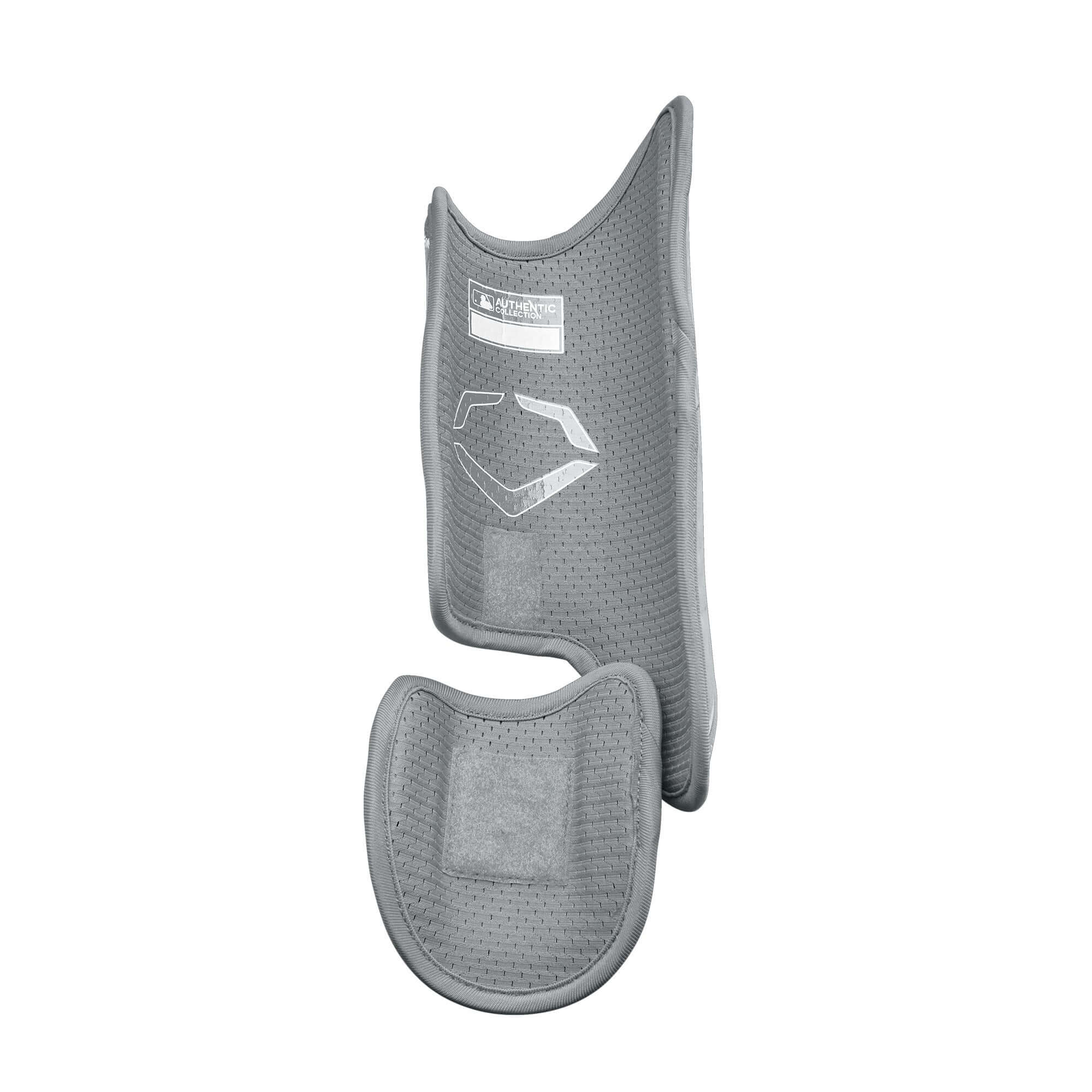 Evoshield Pro-SRZ 2.0 Batter's Leg Guard in gray, featuring Gel-to-Shell technology for optimal lead leg protection.