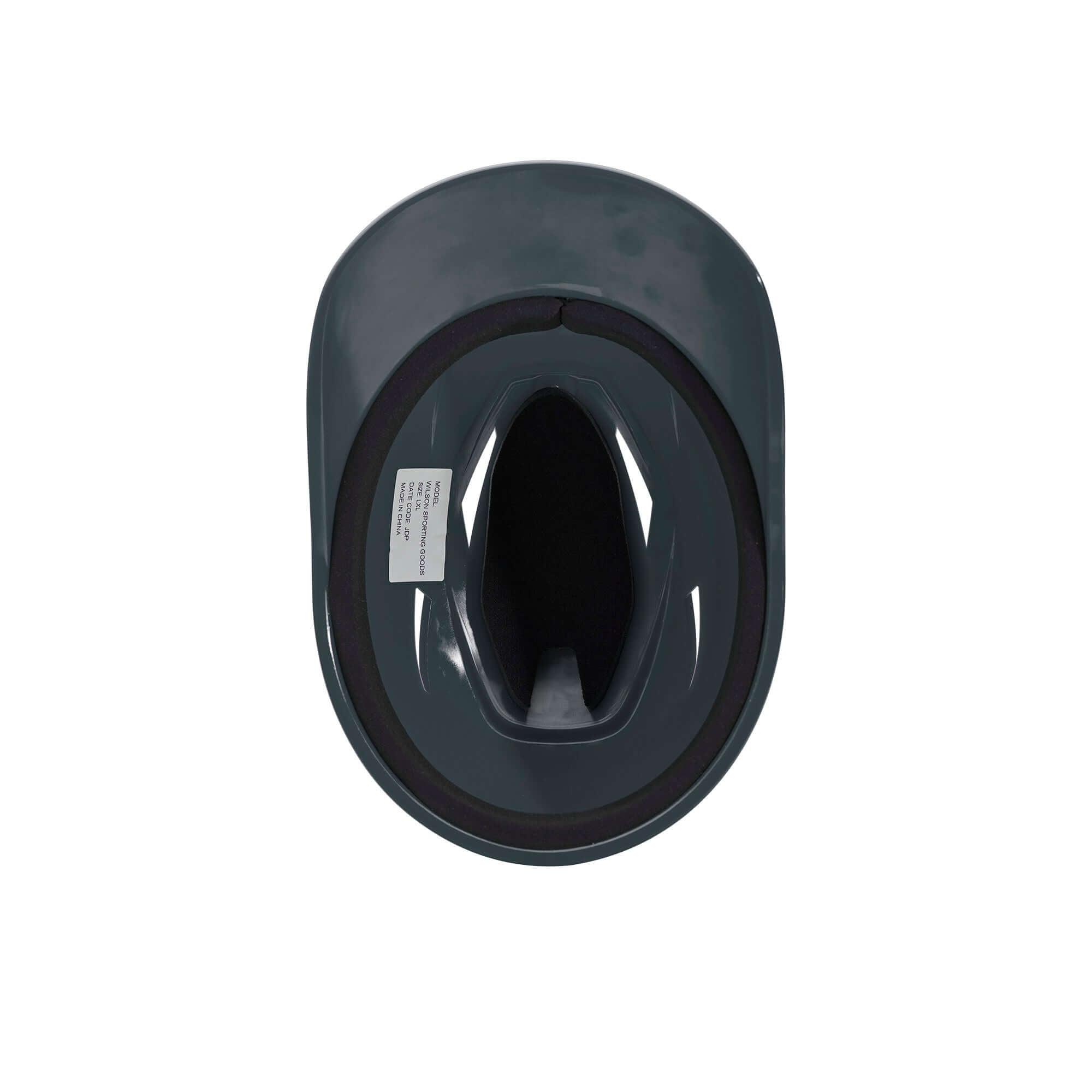 Top view of the EvoShield Pro-SRZ Vented Skull Cap in charcoal color, showcasing its streamlined design and airflow vents.