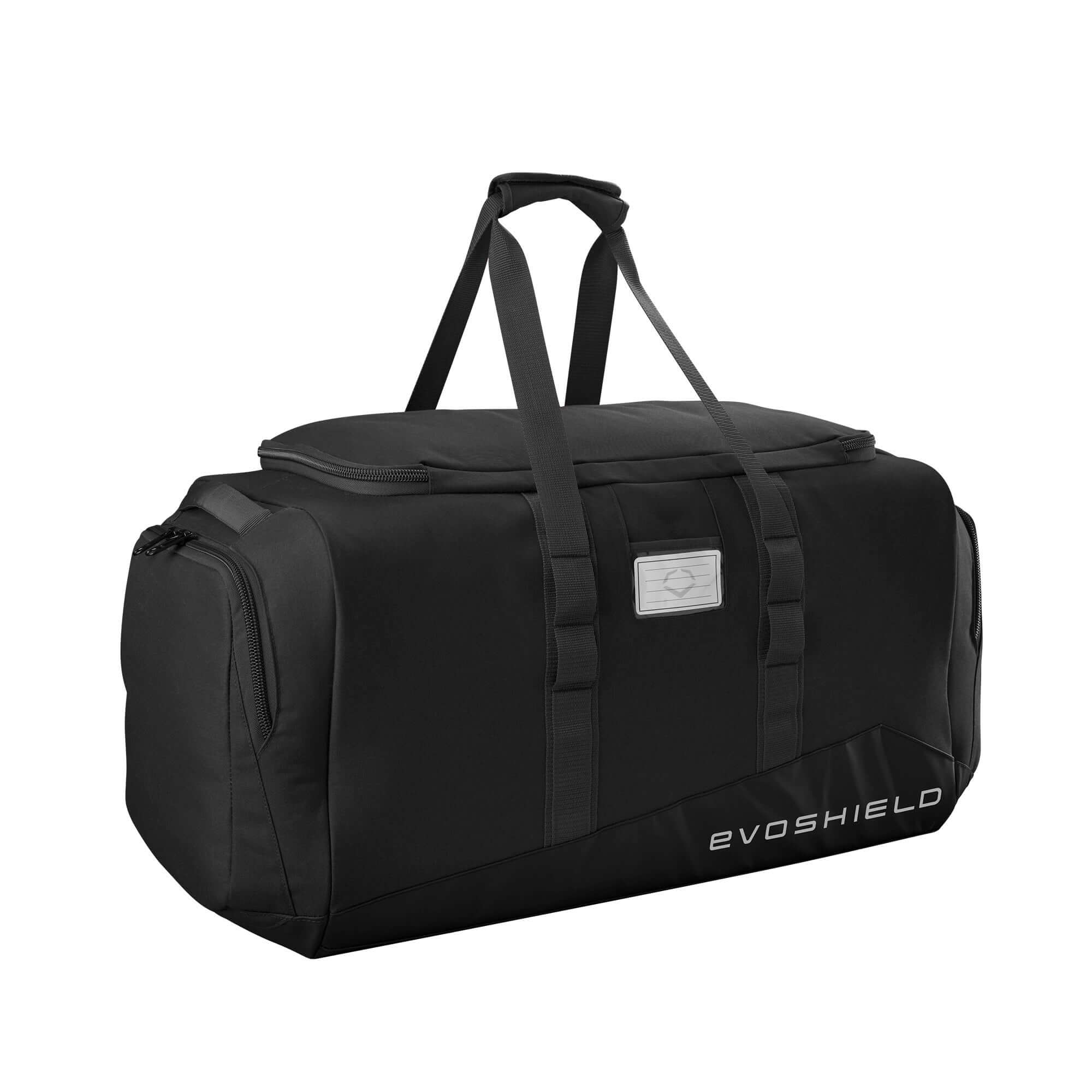 Alt tag for image of Evoshield Game Day Duffle: Evoshield Game Day Duffle with padded handles and water-resistant bottom
