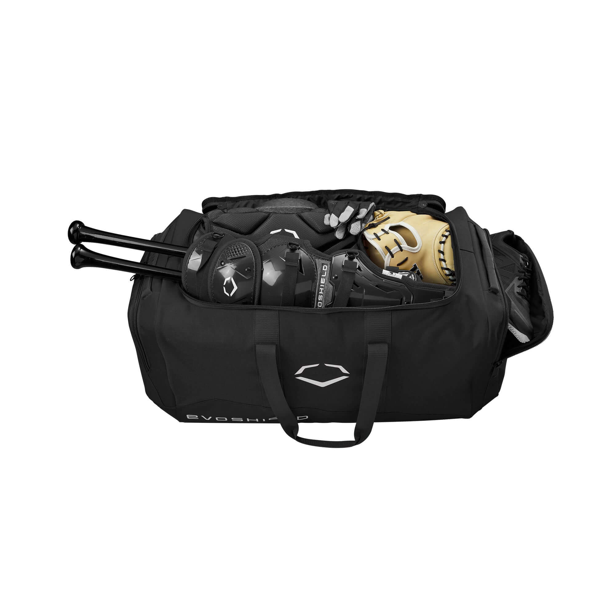 Alt tag for image of Evoshield Game Day Duffle: Evoshield Game Day Duffle with padded handles and water-resistant bottom