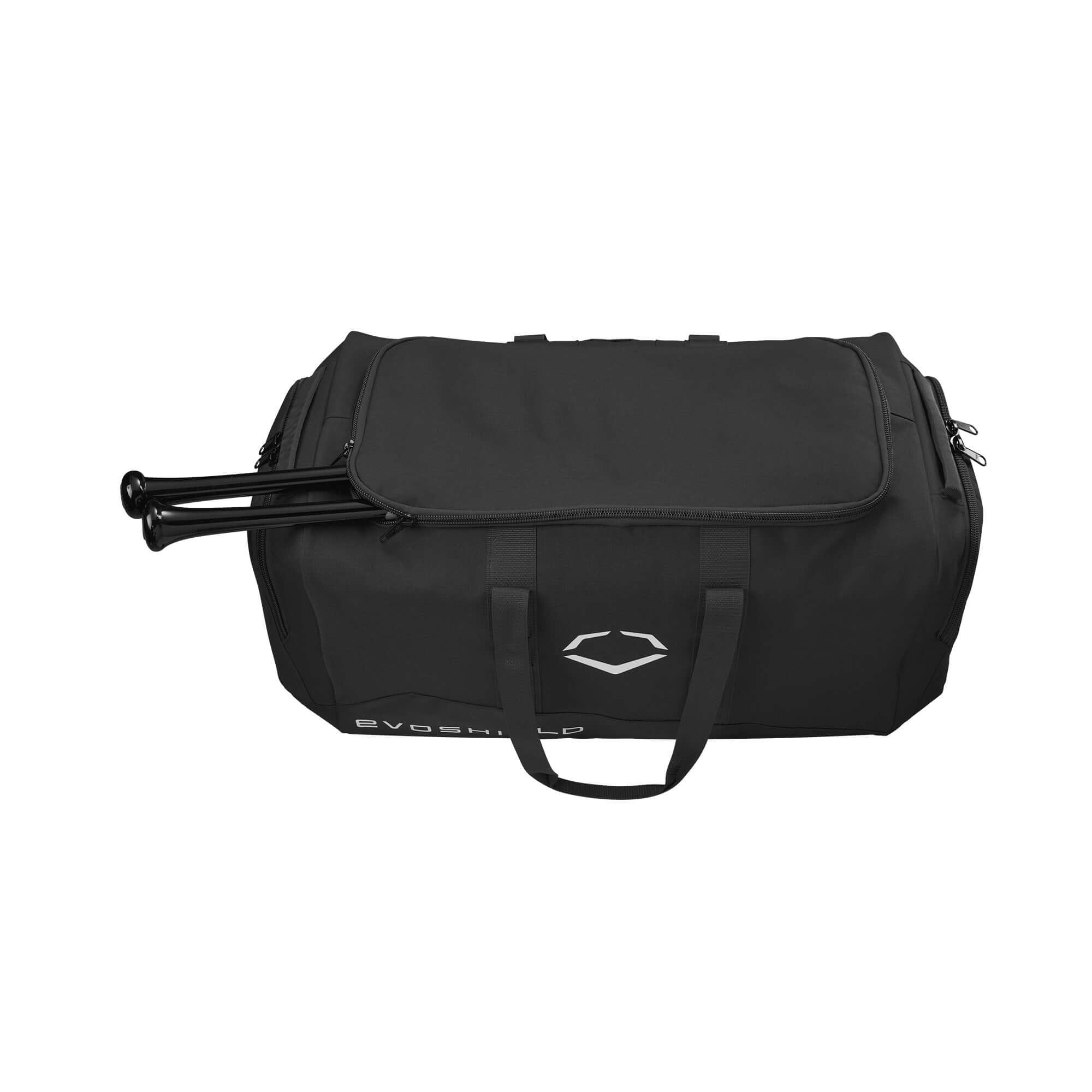 Alt tag for image of Evoshield Game Day Duffle: Evoshield Game Day Duffle with padded handles and water-resistant bottom