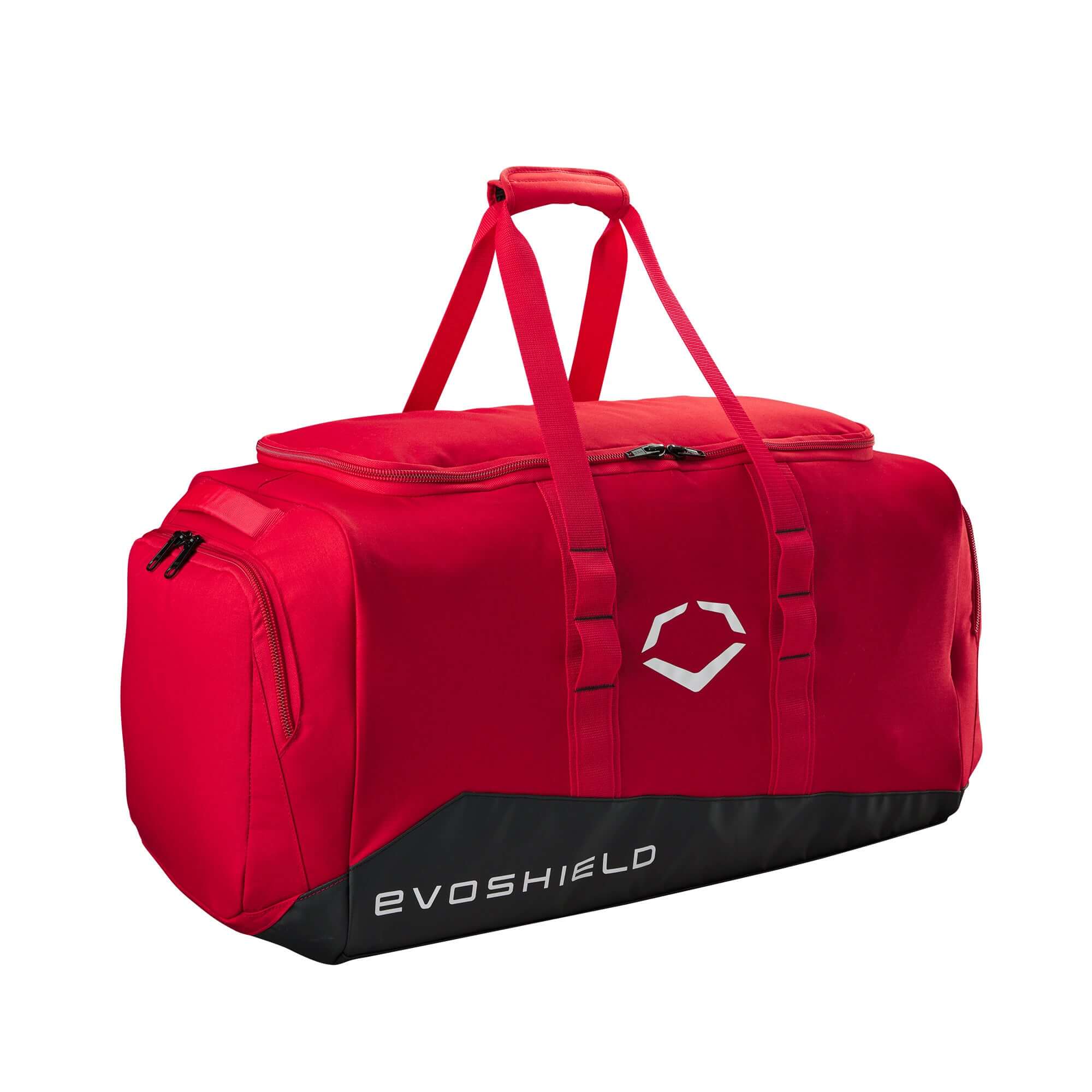 Alt tag for image of Evoshield Game Day Duffle: Evoshield Game Day Duffle with padded handles and water-resistant bottom