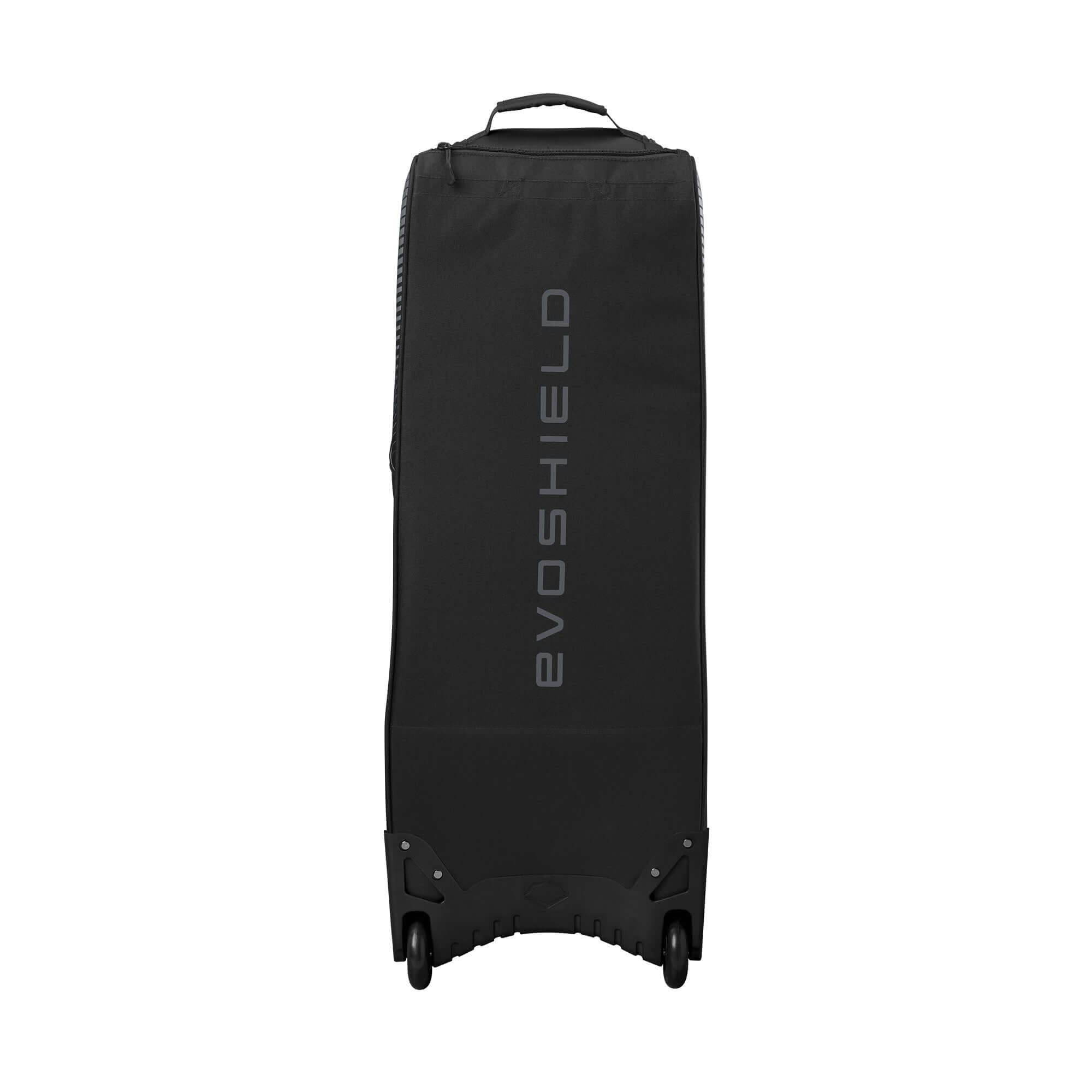 Evoshield Tone Set Wheeled Bag with high rise wheel chassis and rugged molded wheels, ideal for transporting sports equipment.