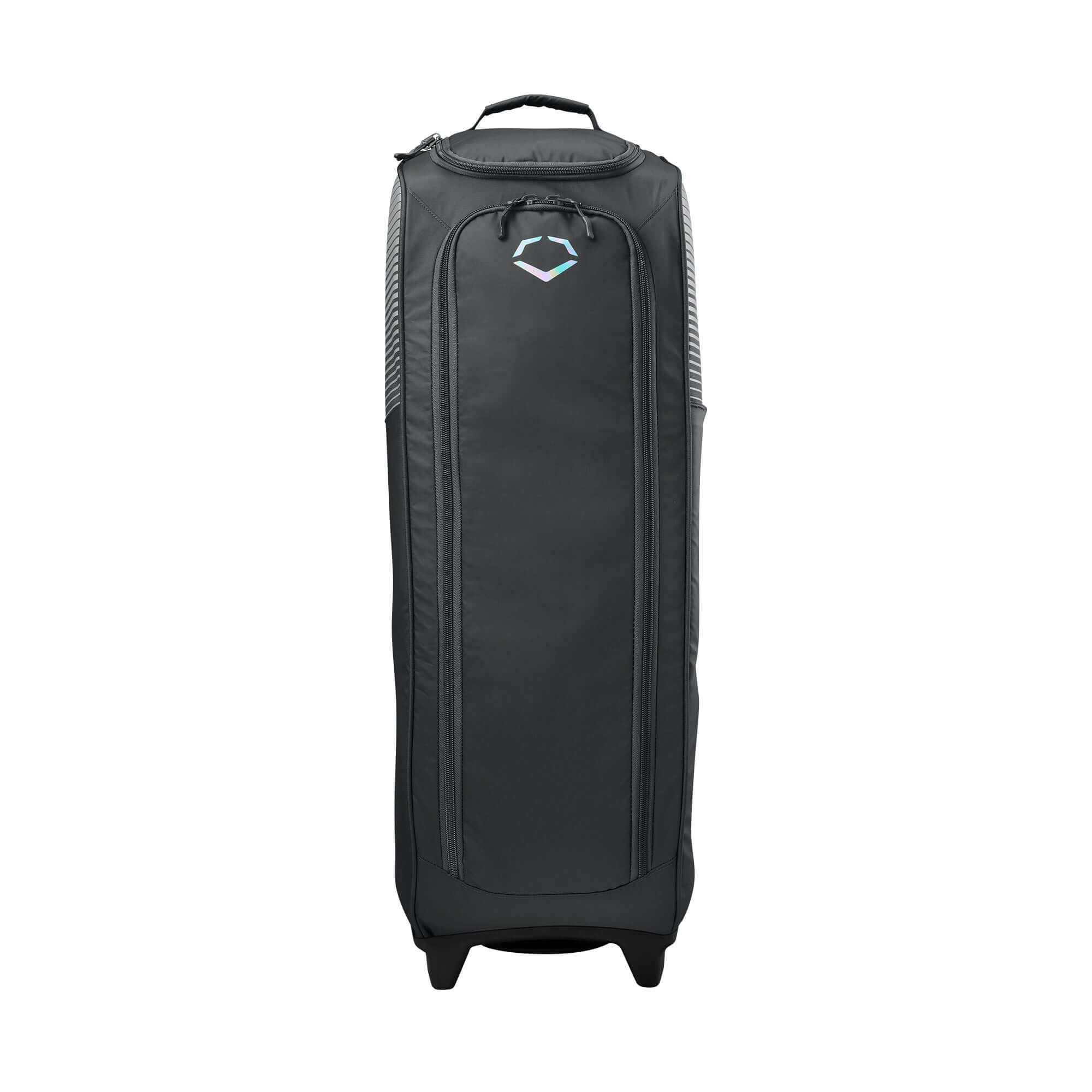 Evoshield Tone Set Wheeled Bag with rugged wheels, designed for easy transport of sports equipment and accessories.