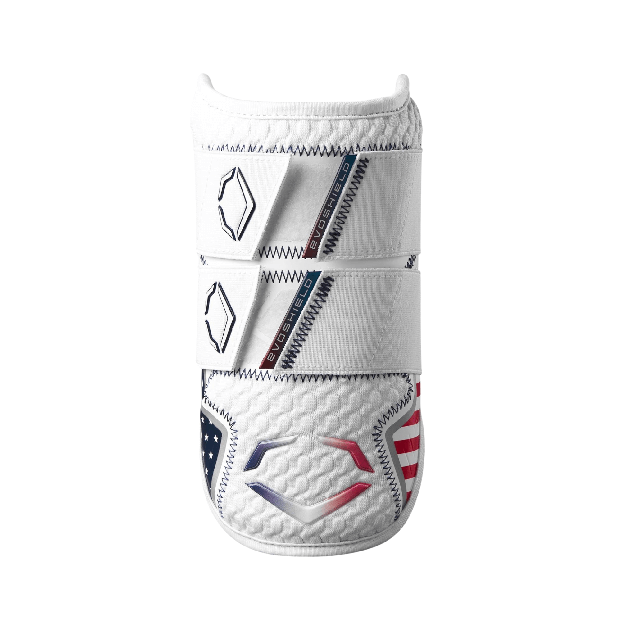Evoshield X-SRZ 2.0 Stars and Stripes Double Strap Elbow Guard with patriotic design and Gel-to-Shell technology.