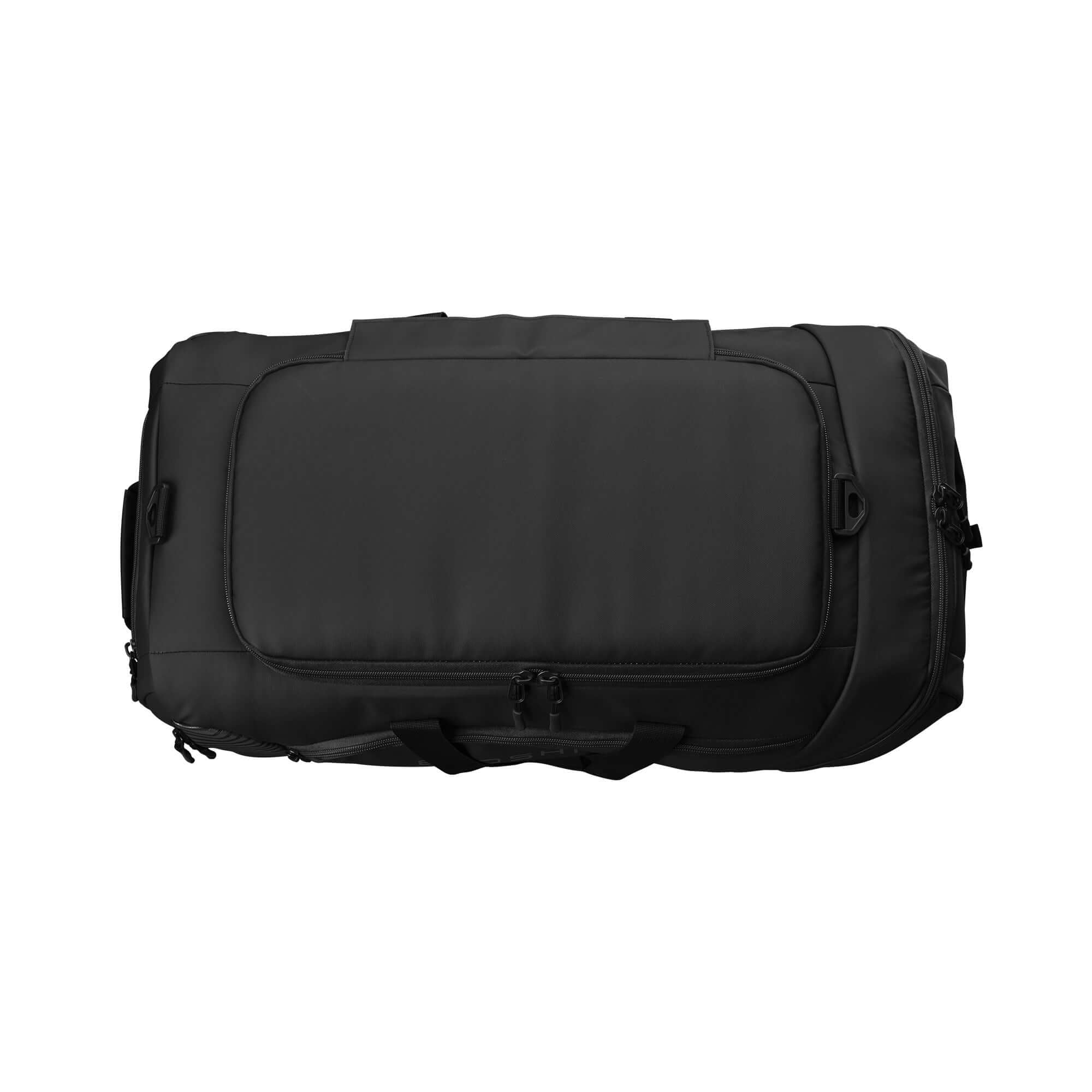 Evoshield Tone Set Players Duffle in black, spacious design for storing sports gear and equipment.
