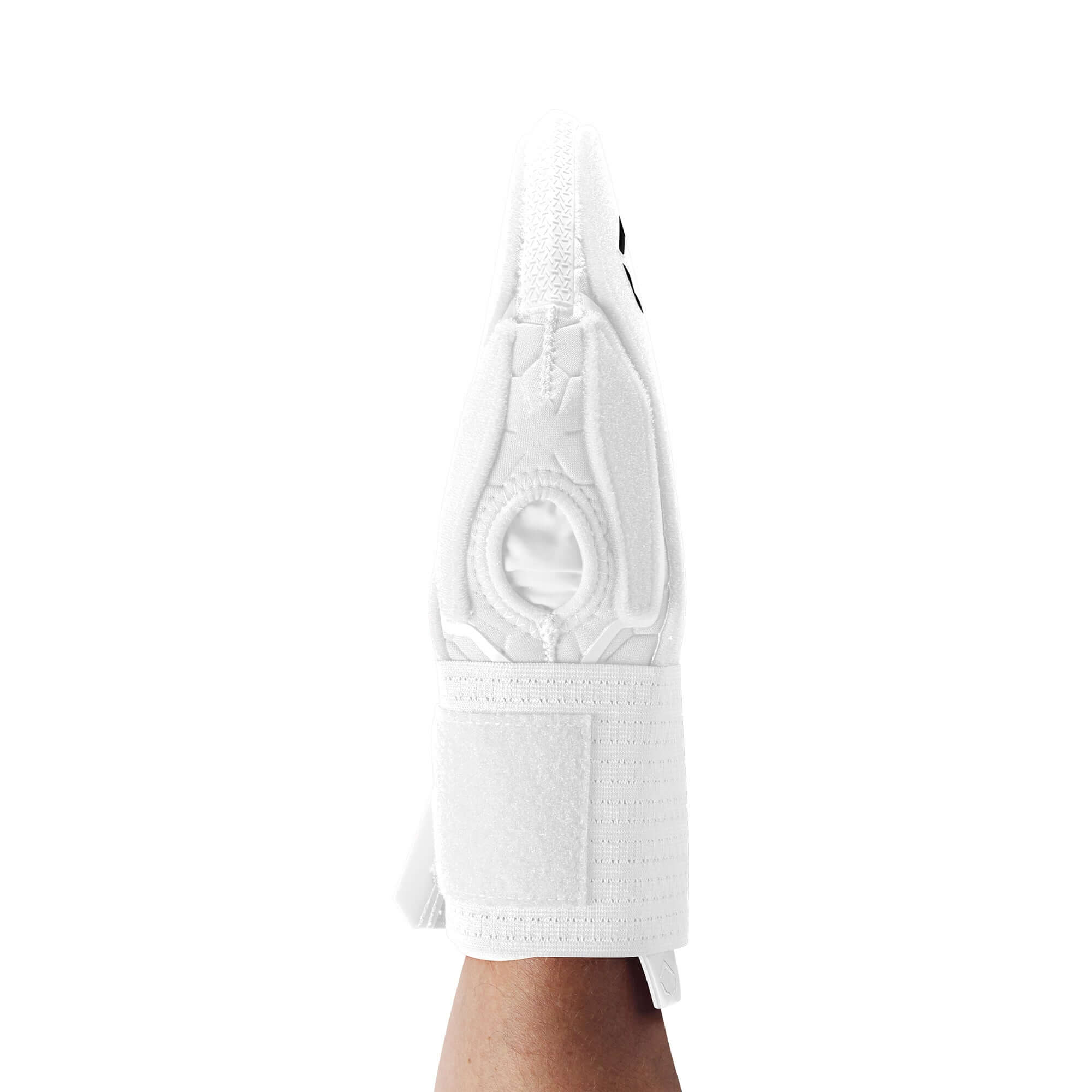 Evoshield Sliding Mitt 2.0 for adults, showcasing protective design and improved dexterity in white color.