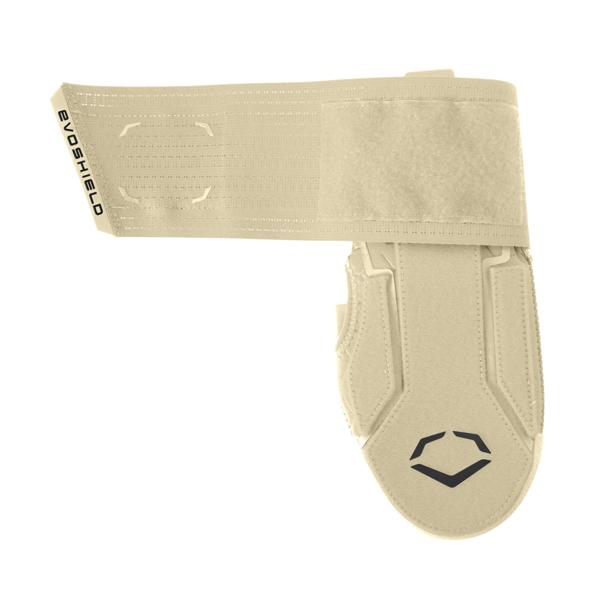Evoshield Sliding Mitt 2.0 in beige, featuring protective padding and adjustable strap for enhanced base running safety.