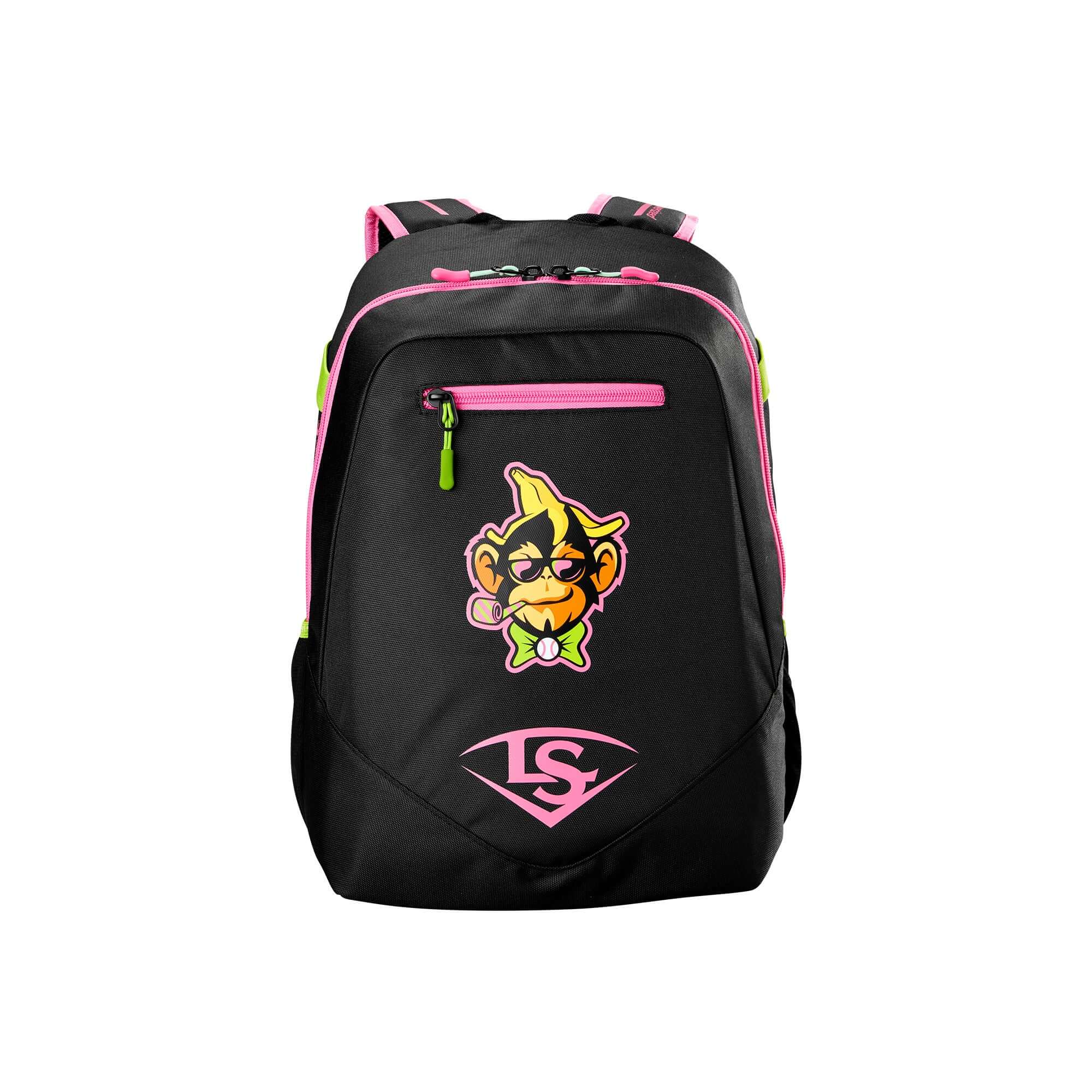 Louisville Slugger Party Animals Stick Pack front view Black Neon Pink