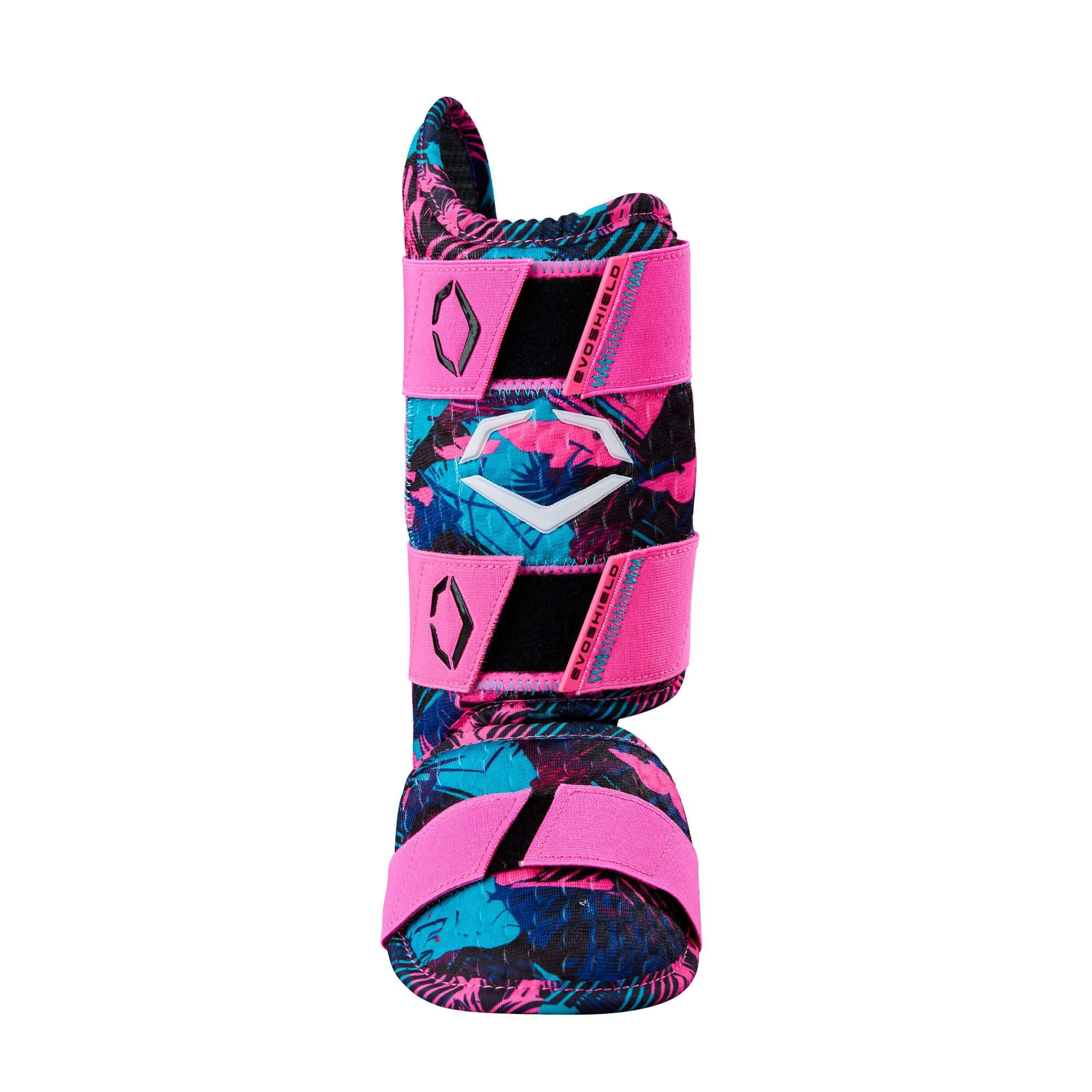 Main view of Evoshield X-SRZ Miami Vice Leg Guard in Black/Pink/Victory.