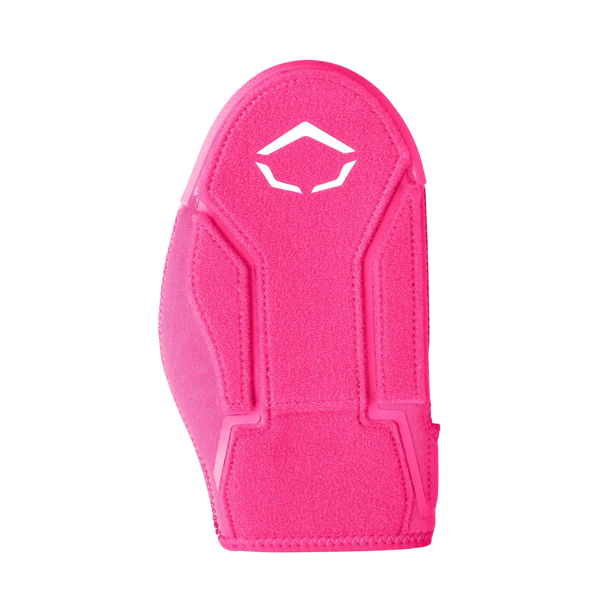 Evoshield Shorty Sliding Mitt 2.0 in vibrant pink, top view showcasing protective padding and logo placement.
