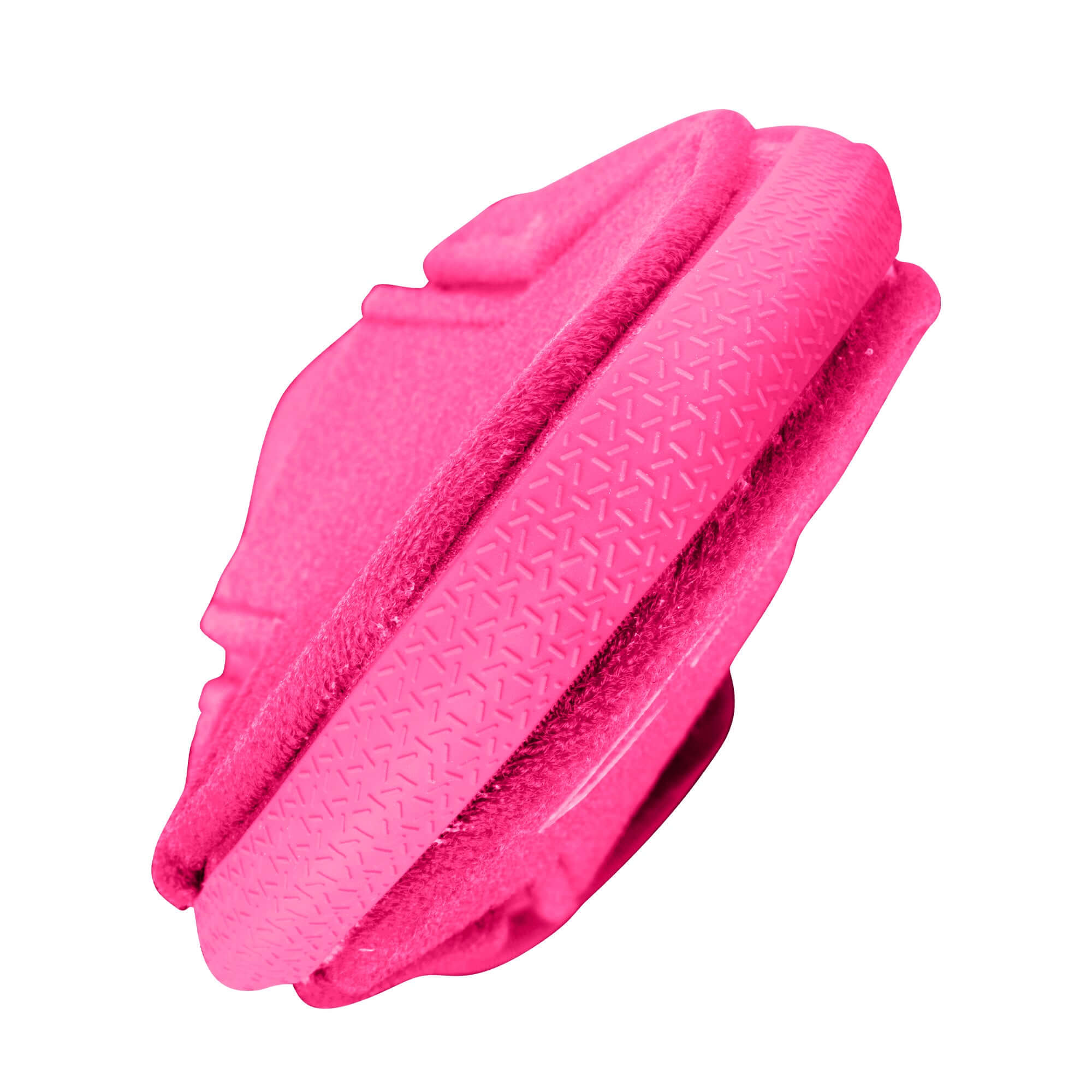 Side view of Evoshield Shorty Sliding Mitt 2.0 in pink, showing textured protective plates and adjustable wrist strap.