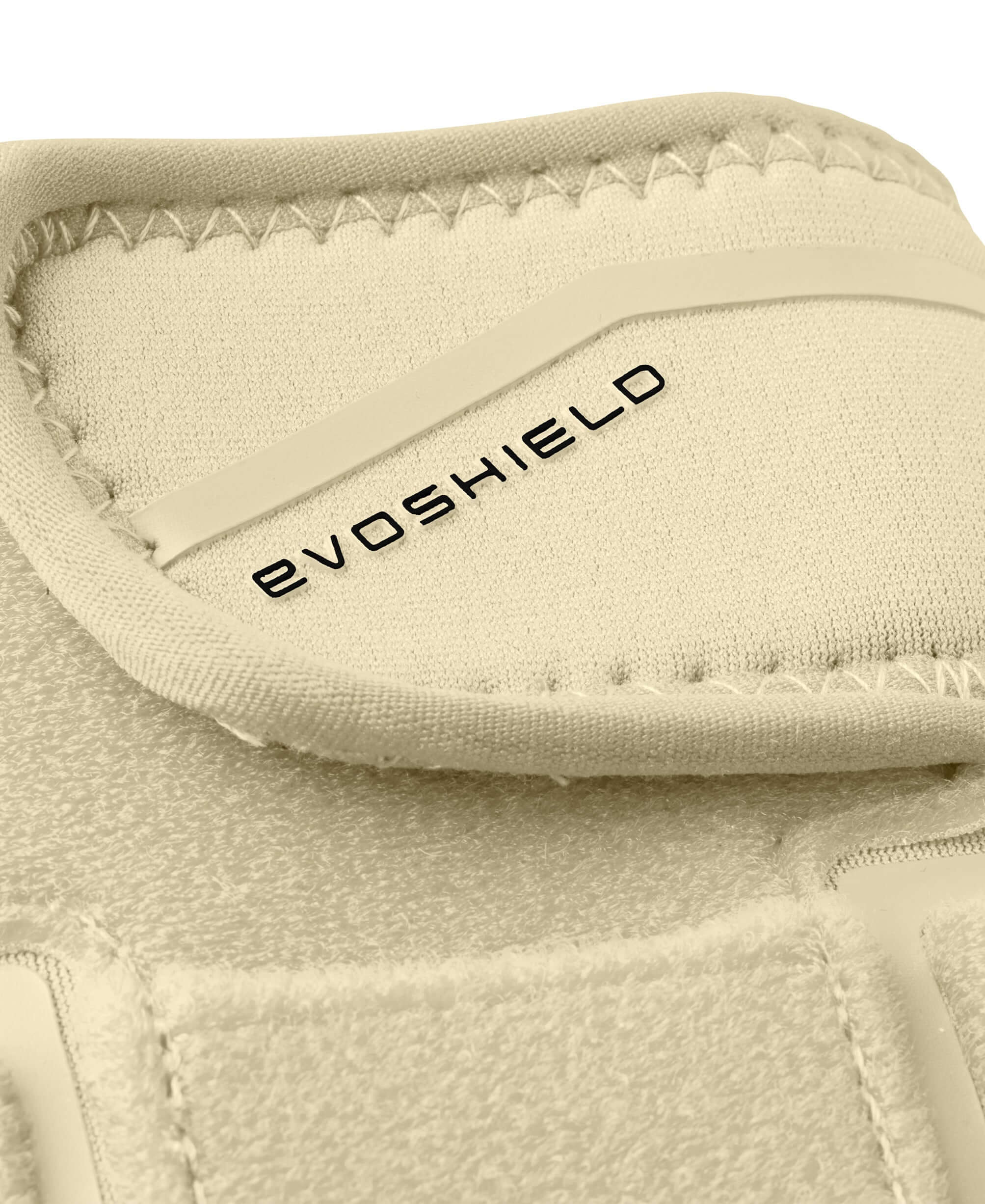 Detail view of Evoshield Shorty Sliding Mitt 2.0 with visible logo and stitching on wrist strap.