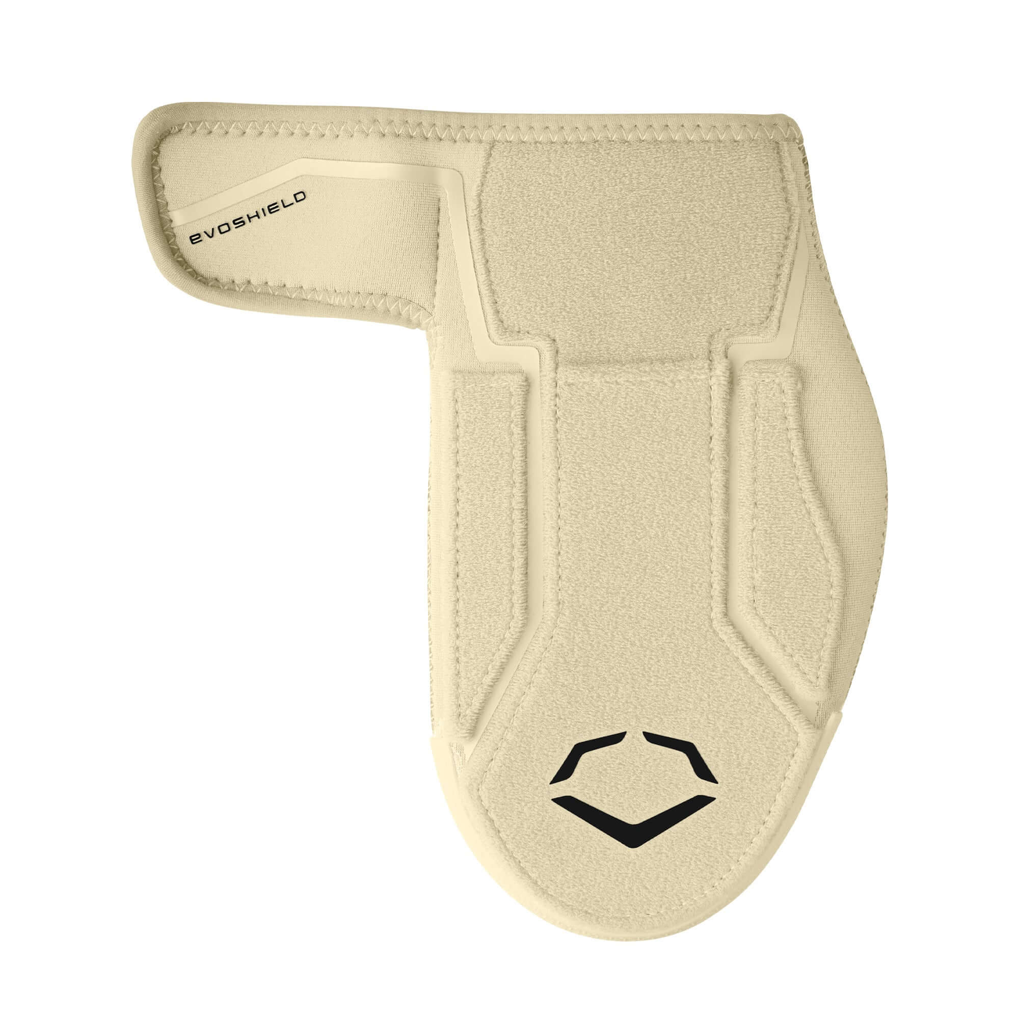 Evoshield Shorty Sliding Mitt 2.0 top view with beige protective padding and logo.