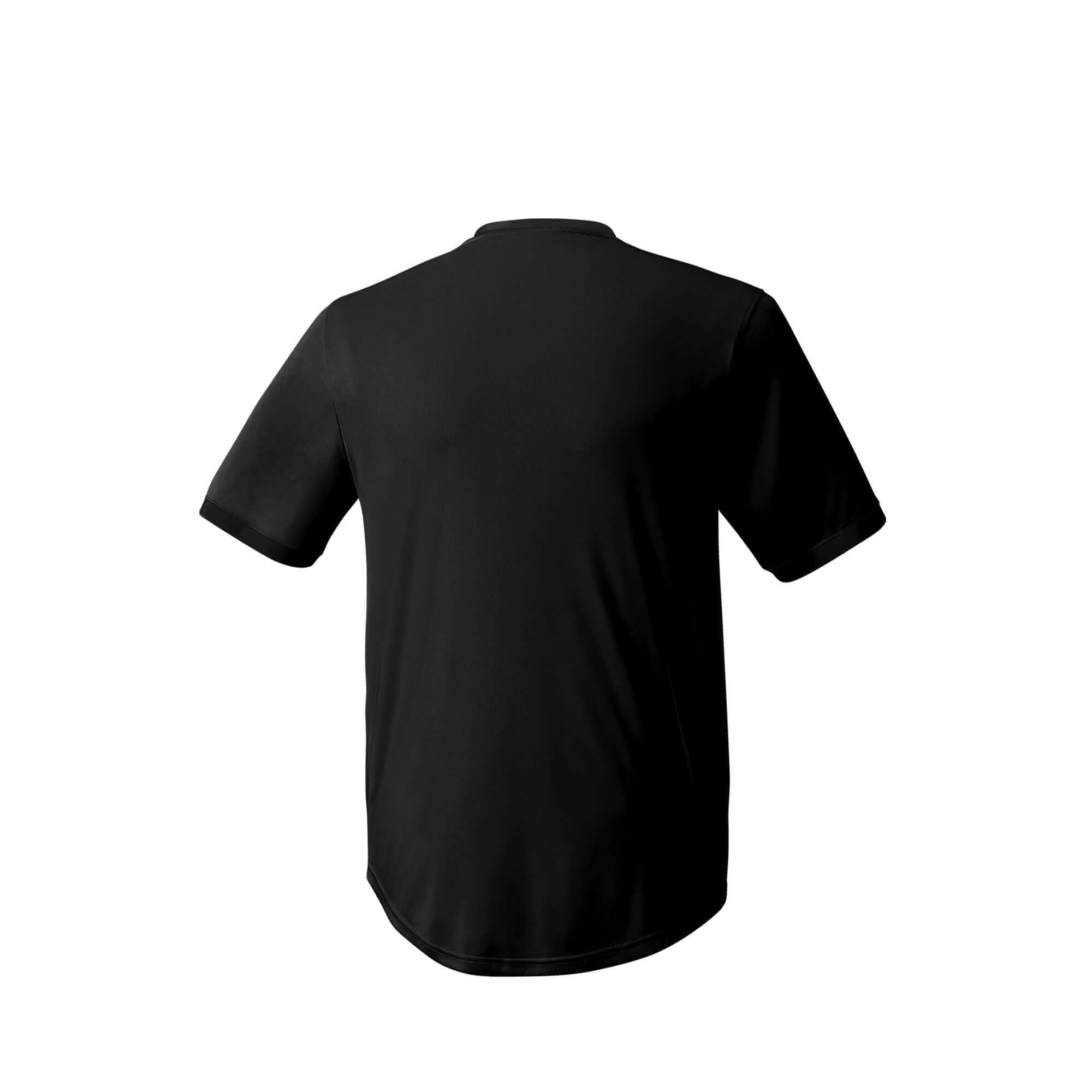 Evoshield Adult E306 Tech Tee Black crew neck, moisture-wicking, antimicrobial fabric.