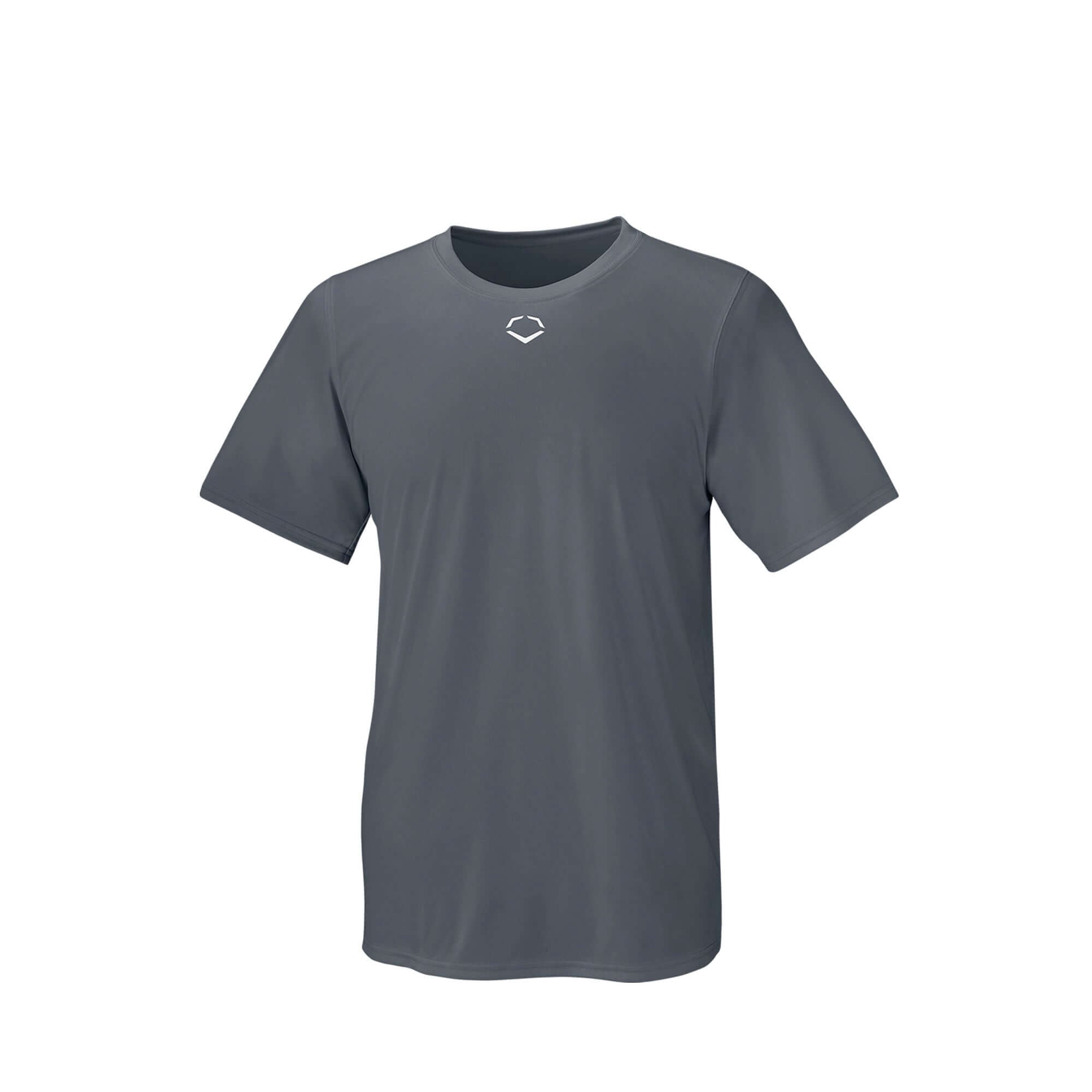 Evoshield Adult E306 Tech Tee Charcoal Front View