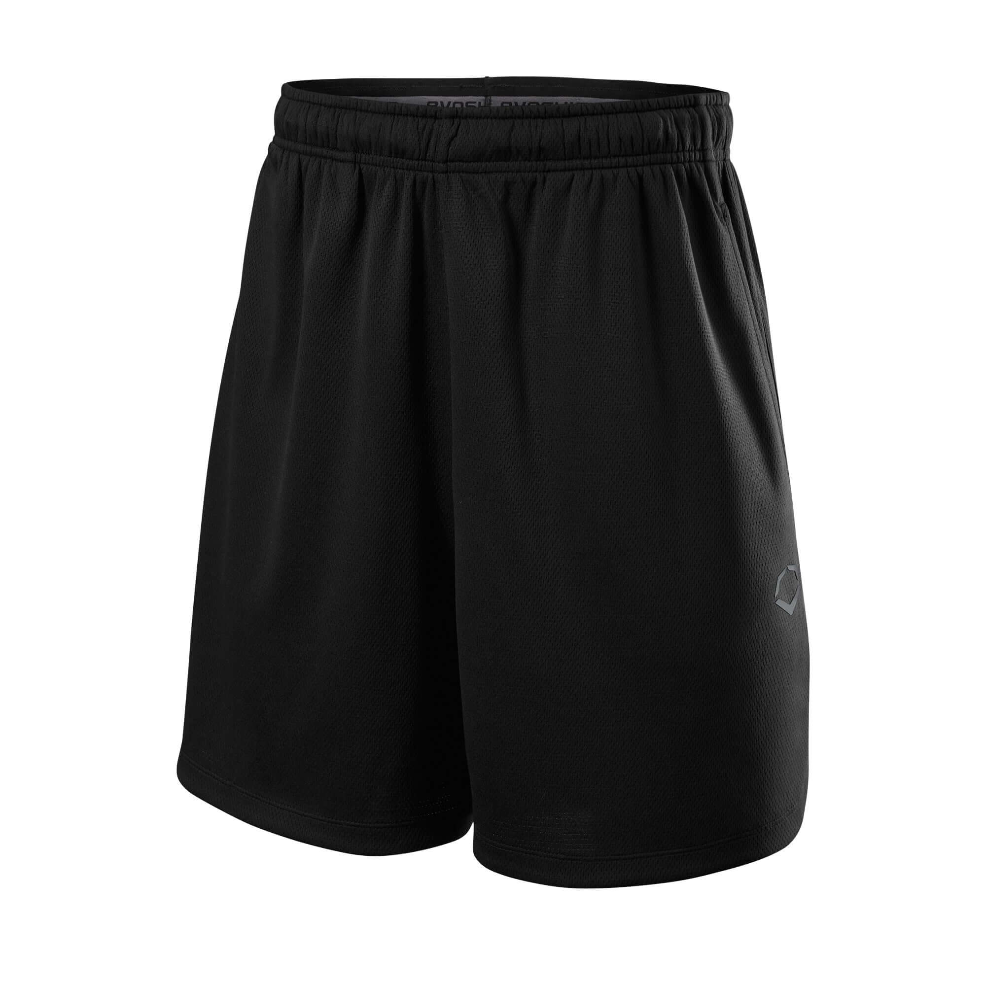 Black EvoShield Men's Pro Team Training Short 2.0 front view