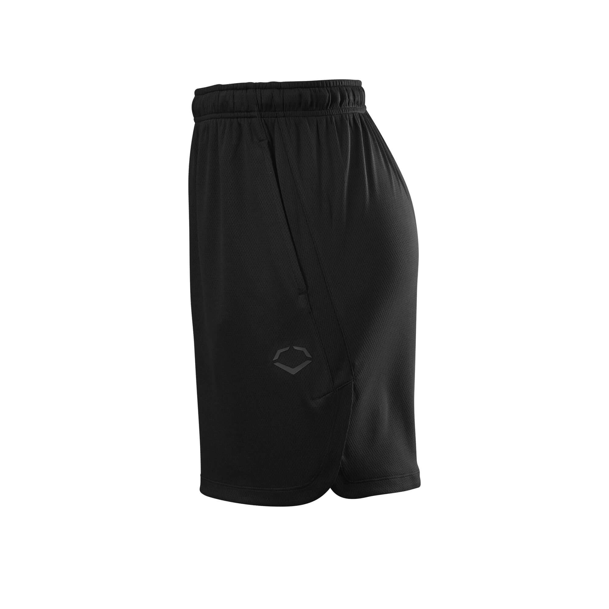 Black EvoShield Men's Pro Team Training Short 2.0 front view