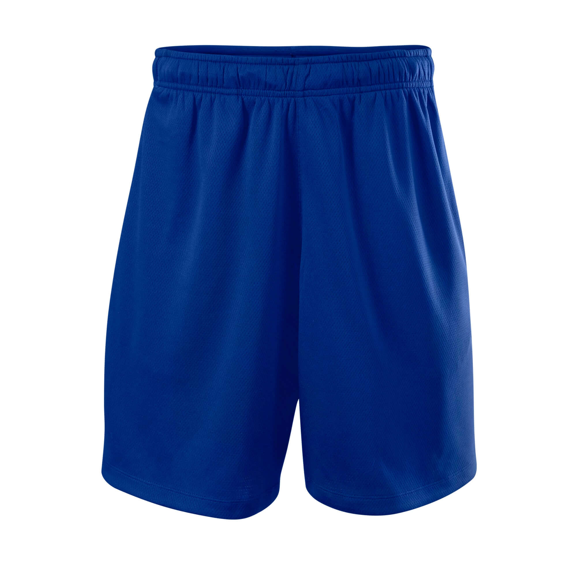 Evoshield Youth Pro Team Training Short 2.0 in royal blue, lightweight, breathable polyester with adjustable waistband.