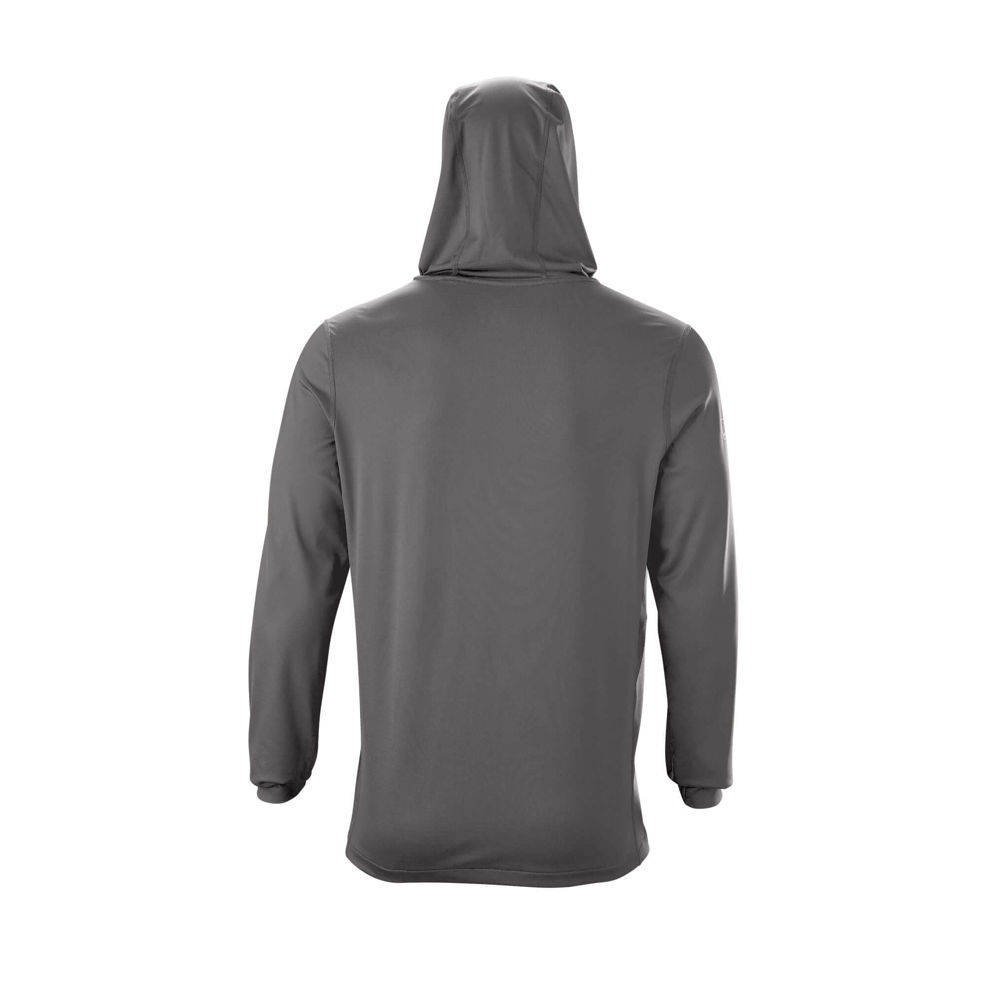 Back view of Evoshield Adult Lightweight Training Hoodie 2.0 showcasing the sleek design and hoodie feature.