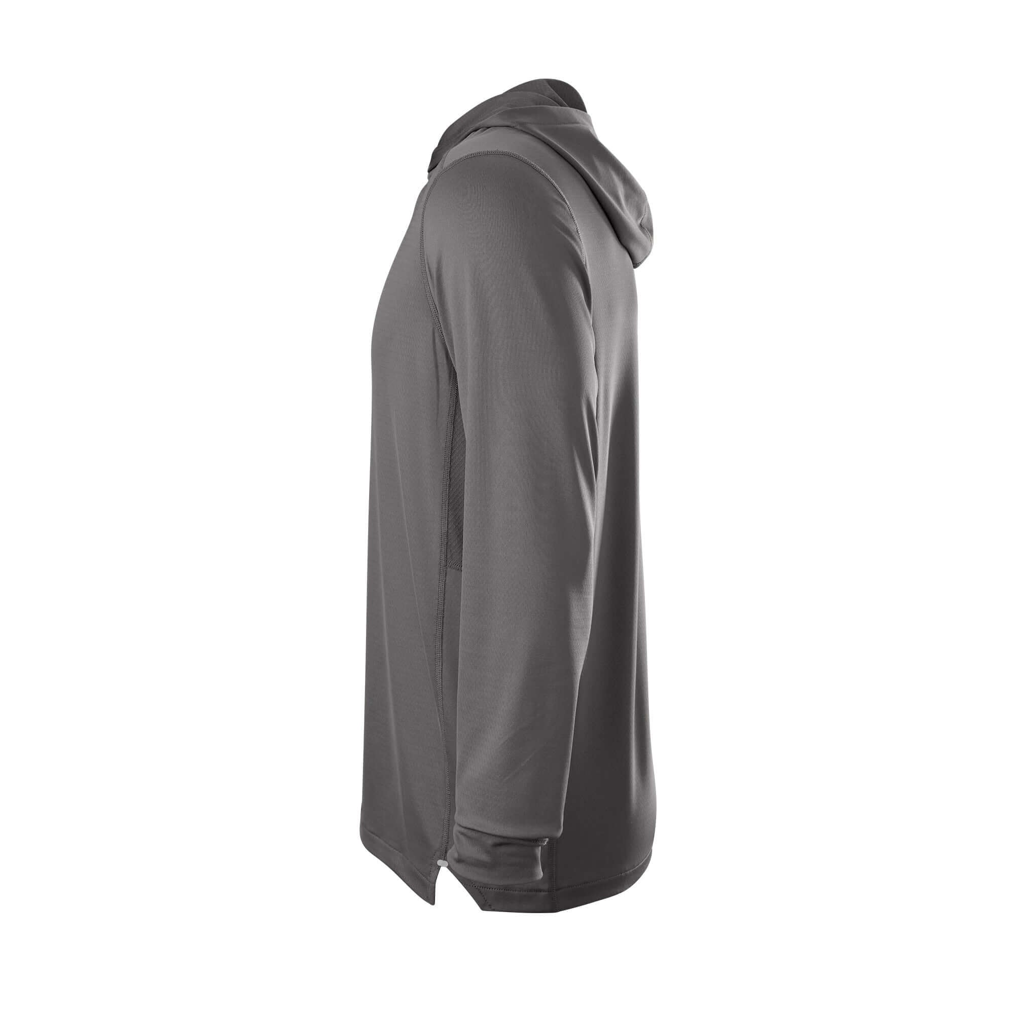Side view of the Evoshield Adult Lightweight Training Hoodie 2.0 showcasing its sleek design and athletic fit.