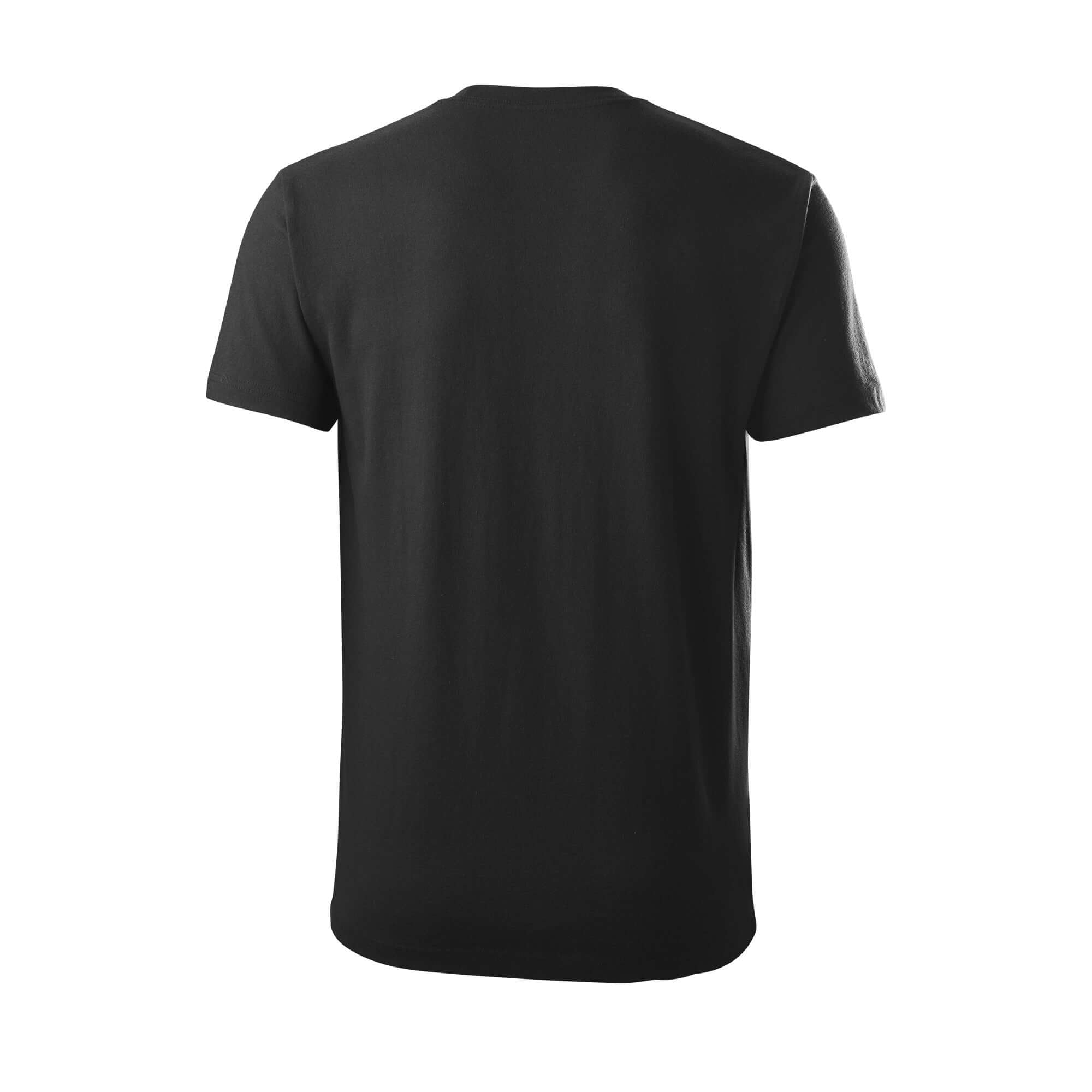 Back view of Evoshield Youth Party Animals Monkey Cotton Tee in black, showcasing its soft, breathable fabric design.