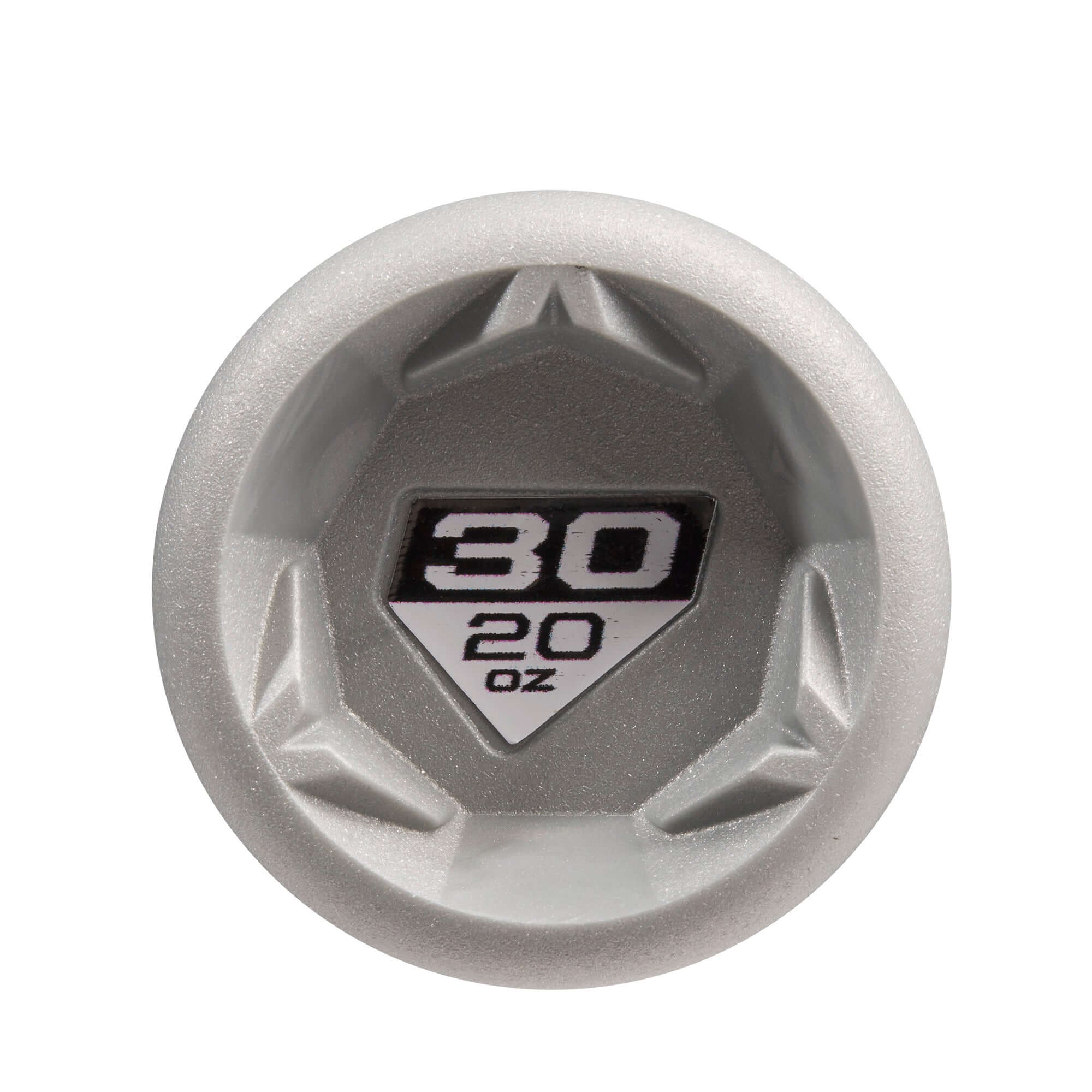 DeMarini The Goods SL baseball bat end cap showing weight and size, 30 inches, 20 ounces.