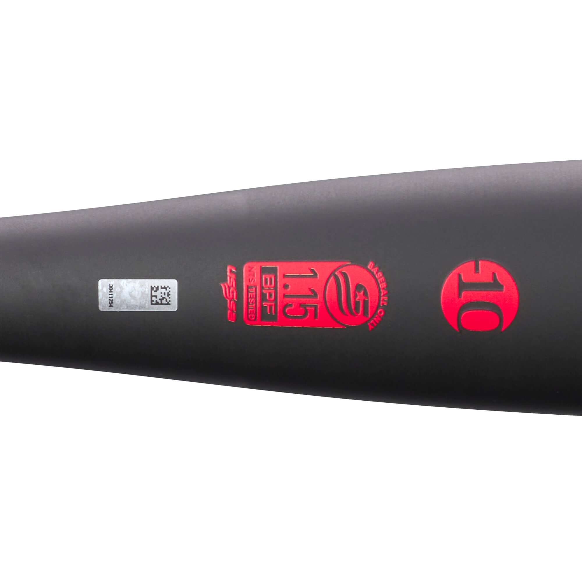 DeMarini The Goods SL (-10) baseball bat featuring USSSA certification and a 1.15 BPF rating, designed for young players.