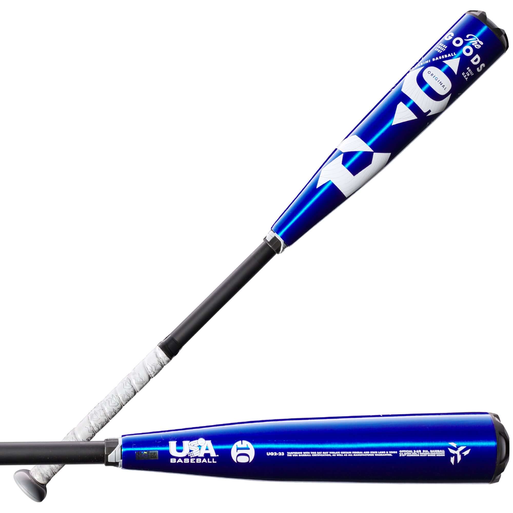 DeMarini The Goods (-10) USA Baseball Bat featuring X14 Alloy Barrel and Paraflex Plus Composite Handle.
