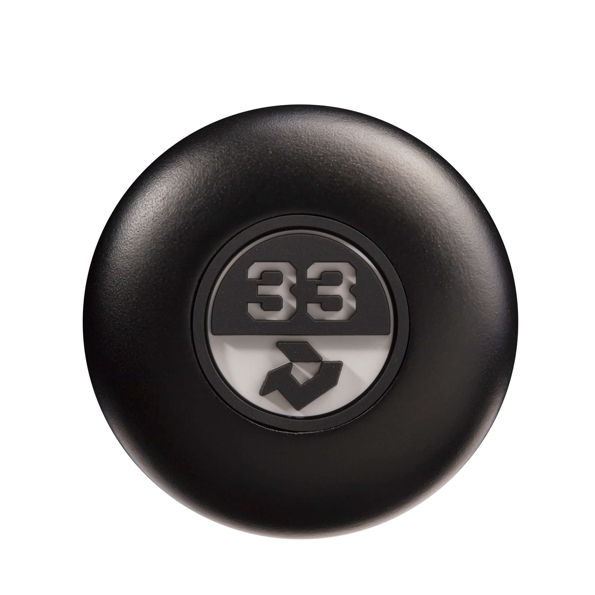 DeMarini baseball bat knob with number 33, designed for enhanced grip and control during gameplay.