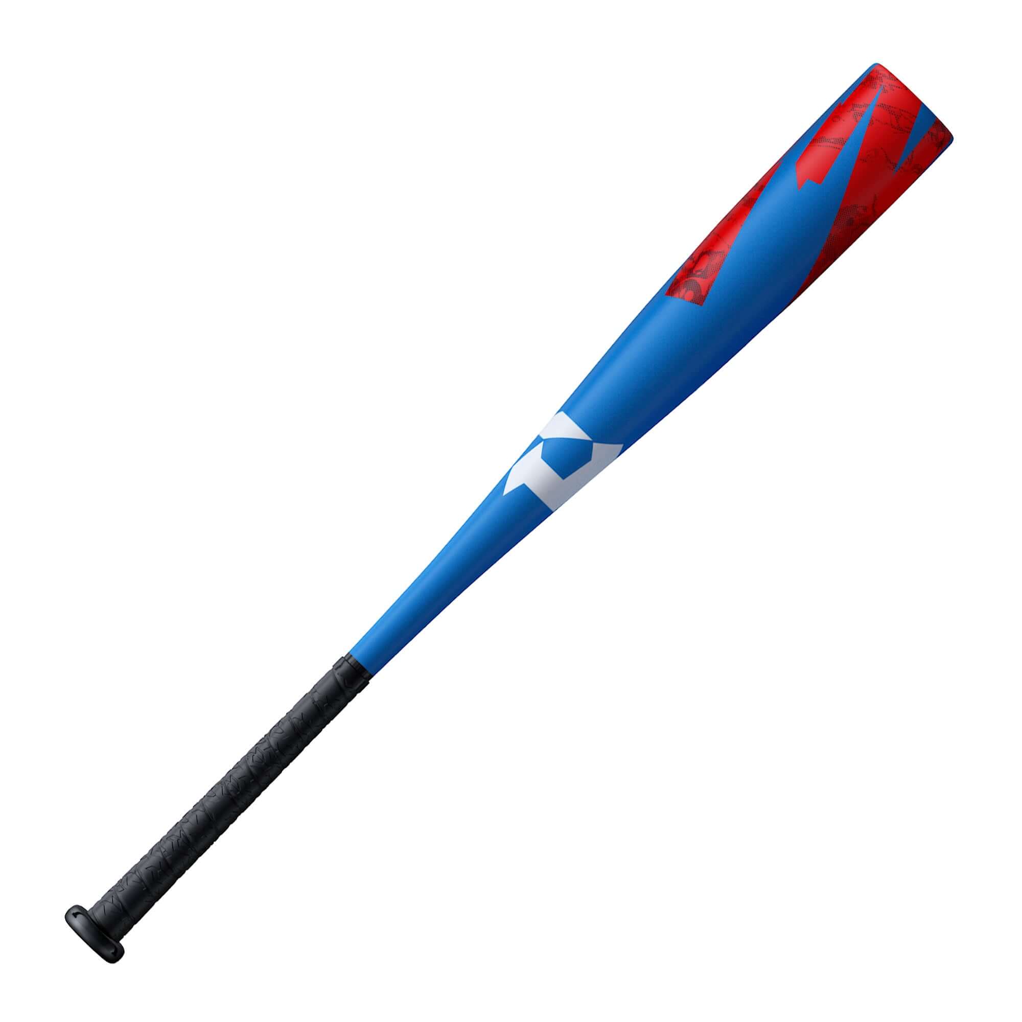 DeMarini Zoa Teeball Bat 2024 (-13) with a vibrant blue and red design, perfect for young T-Ball players.