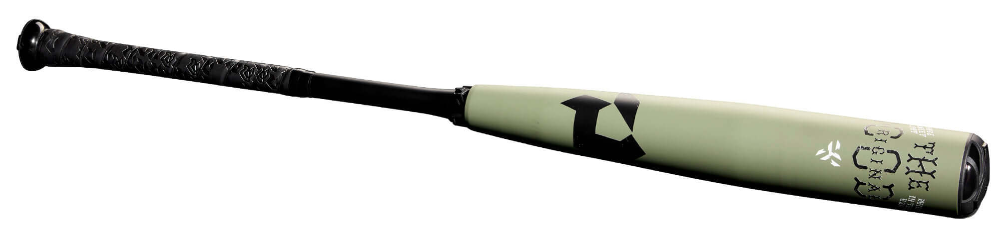 DeMarini The Goods 2025 BBCOR -3 bat with matte olive green barrel and black grip, designed for power hitters.